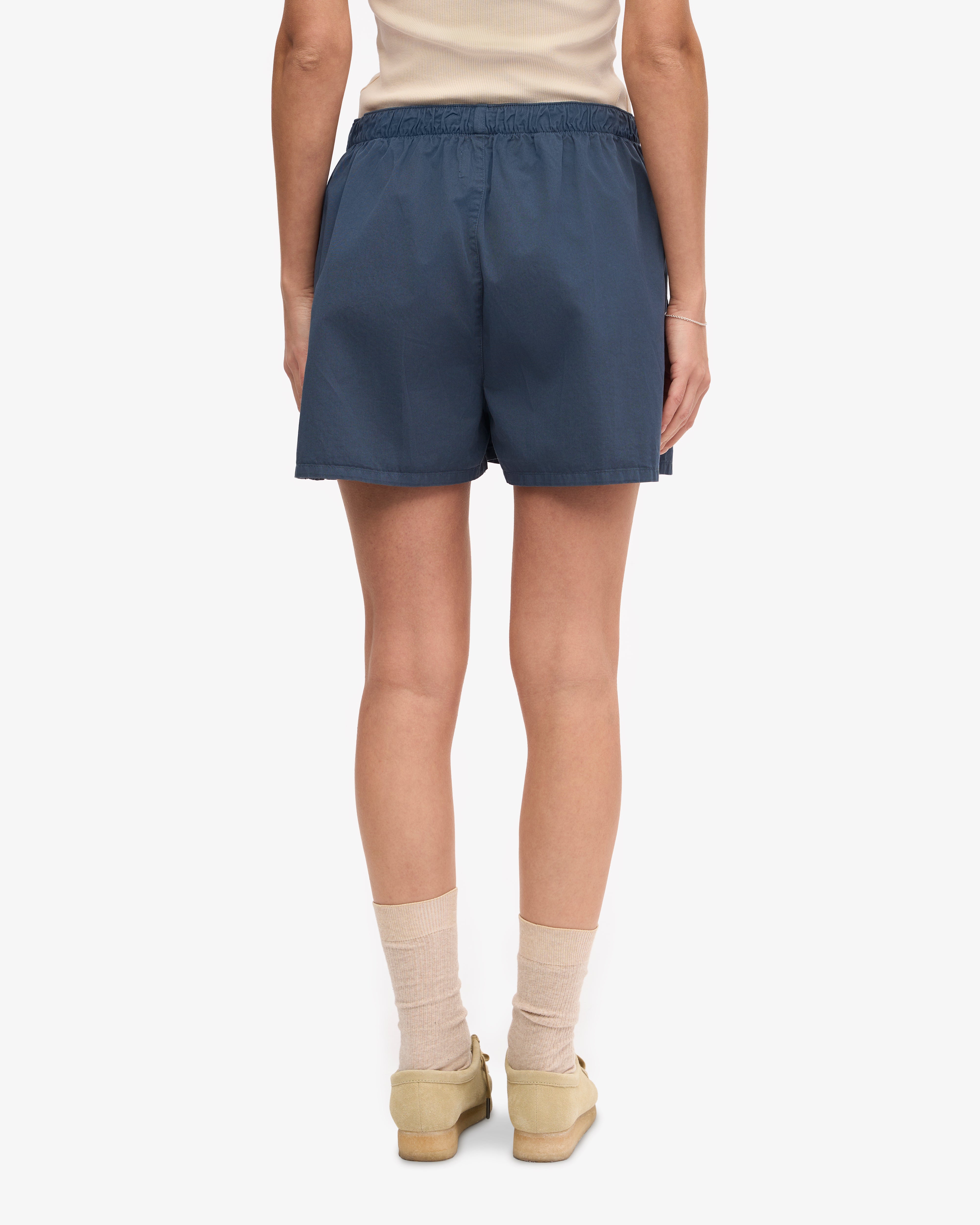 Women Organic Twill Shorts - Deep Black & Petrol Blue (2-Pack)