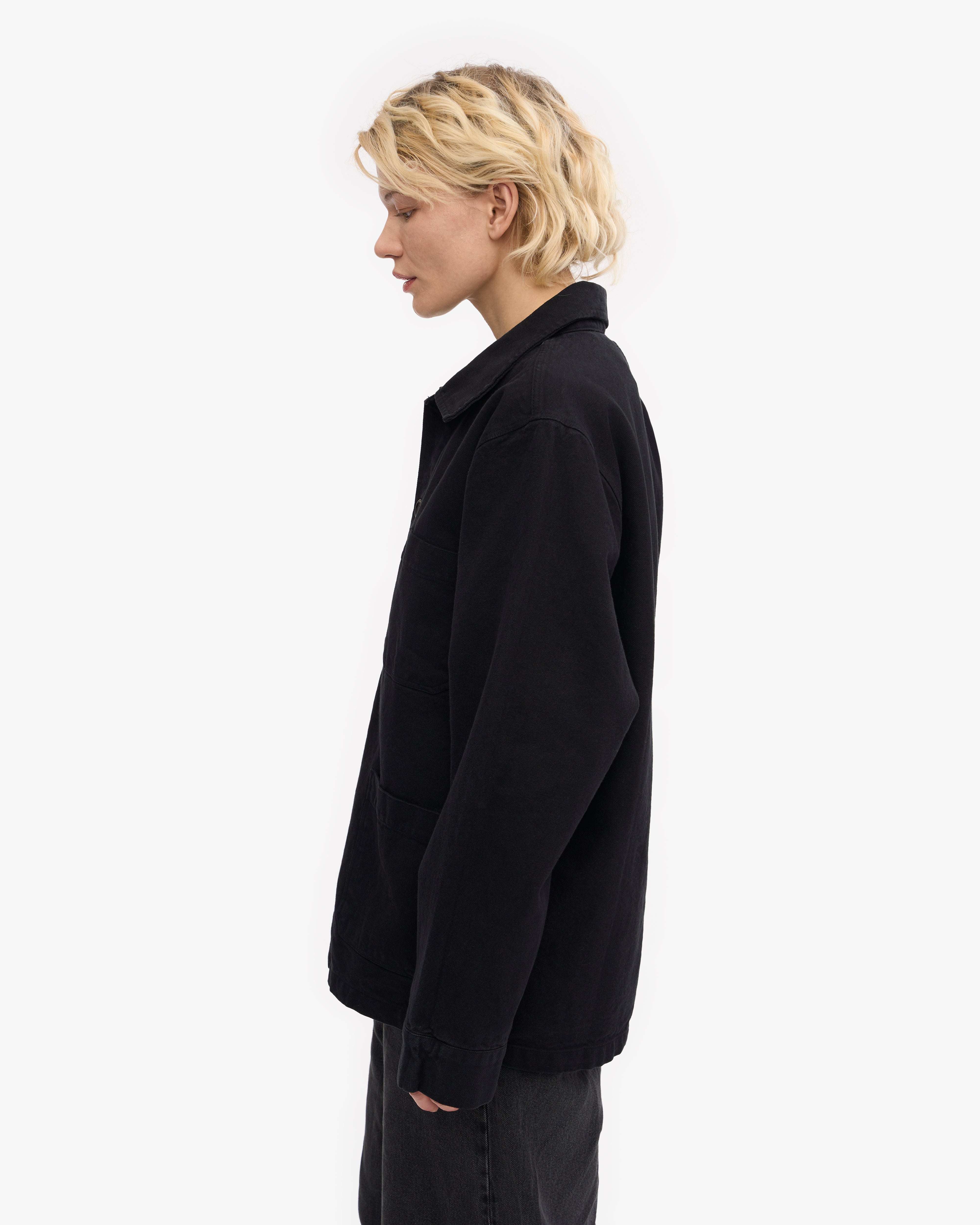 Organic Workwear Jacket - Deep Black