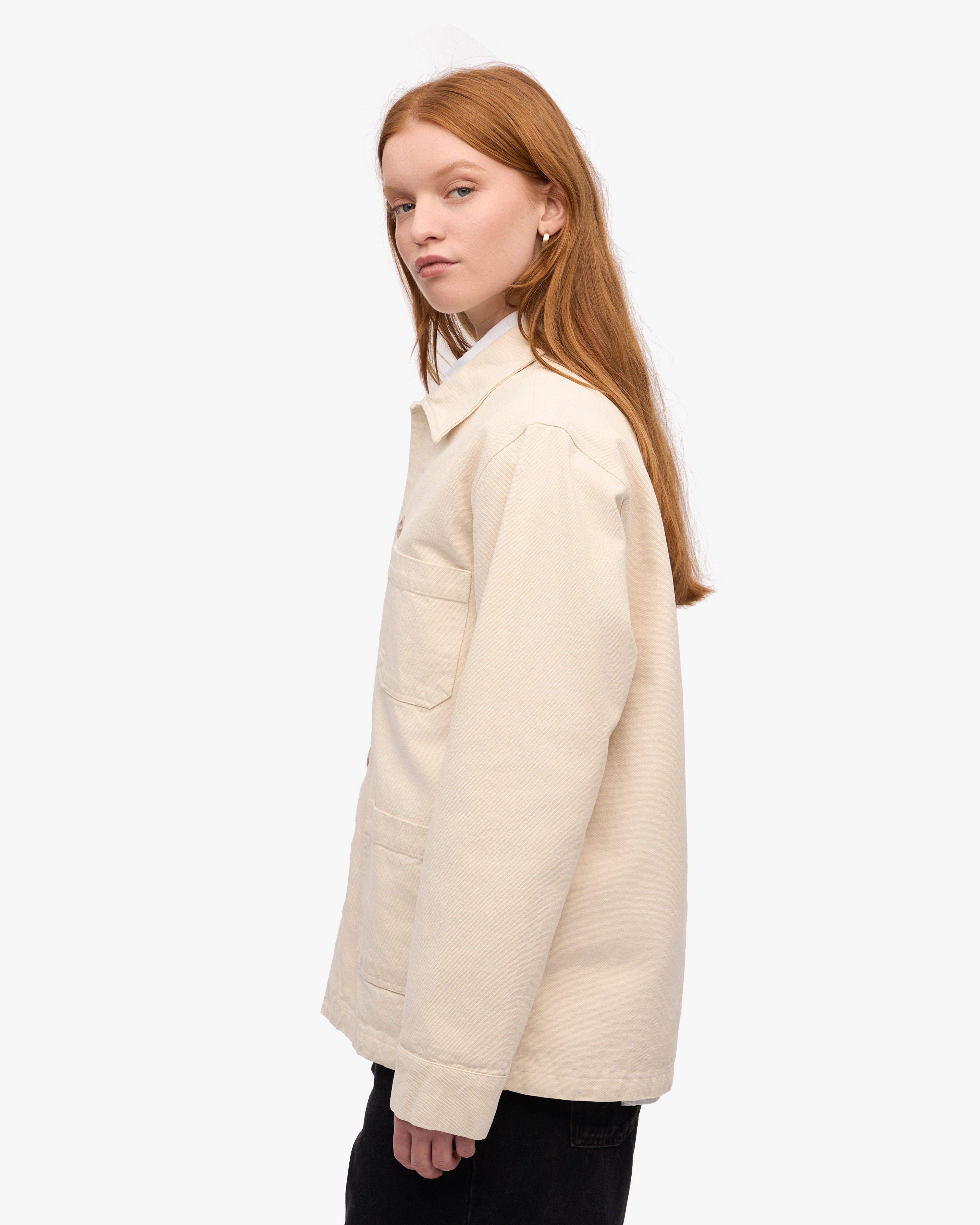 Organic Workwear Jacket - Ivory White