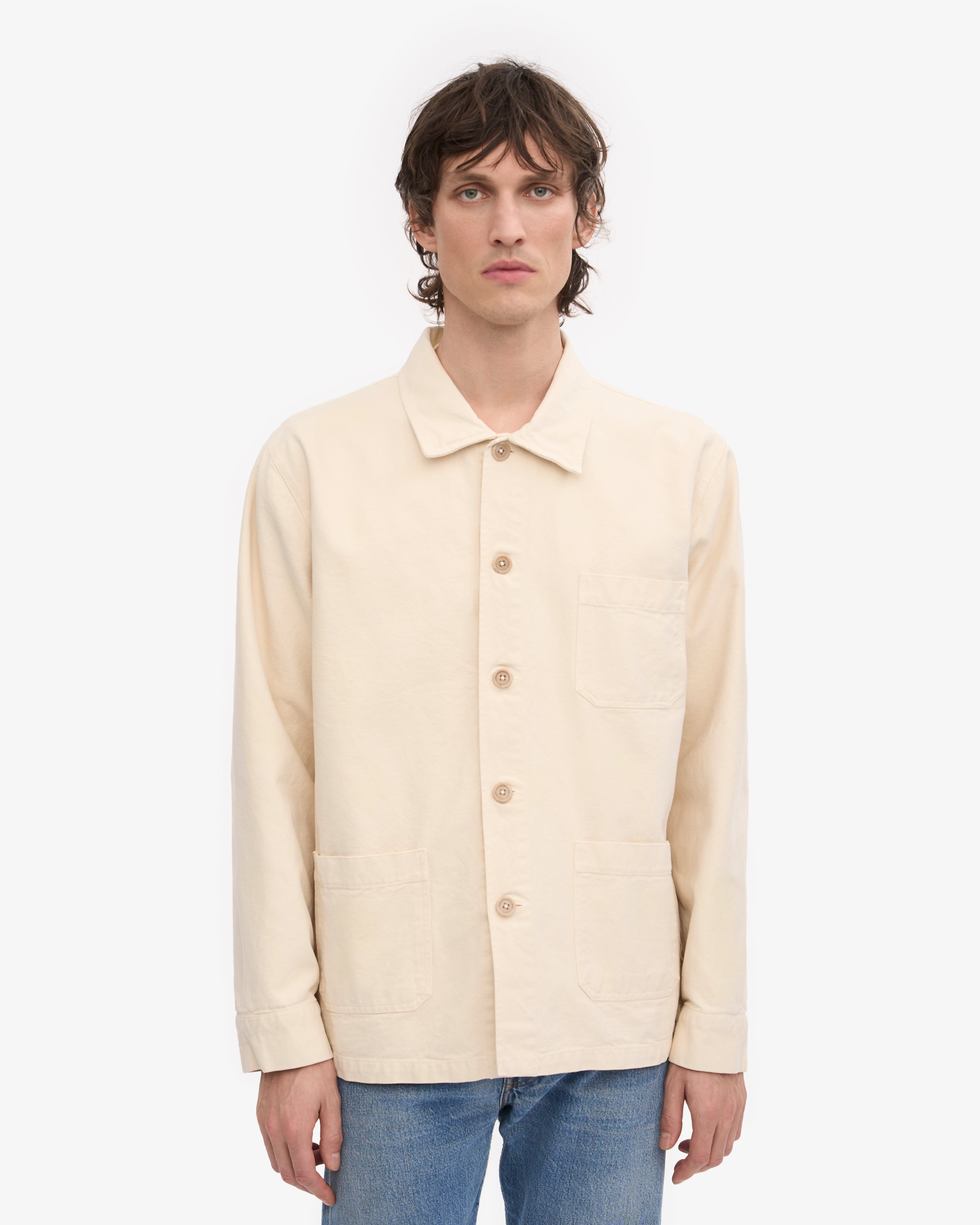 Organic Workwear Jacket - Ivory White