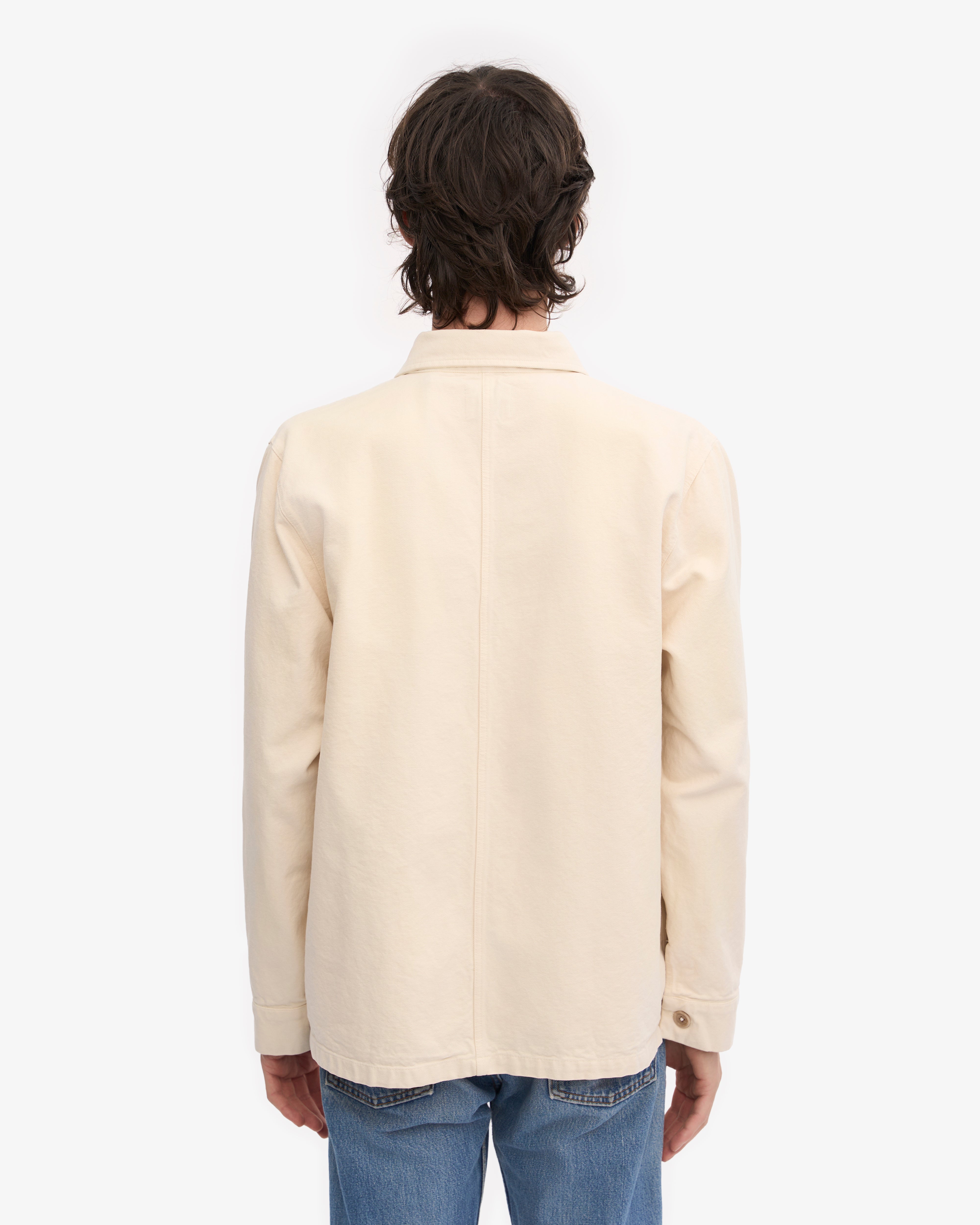 Organic Workwear Jacket - Ivory White
