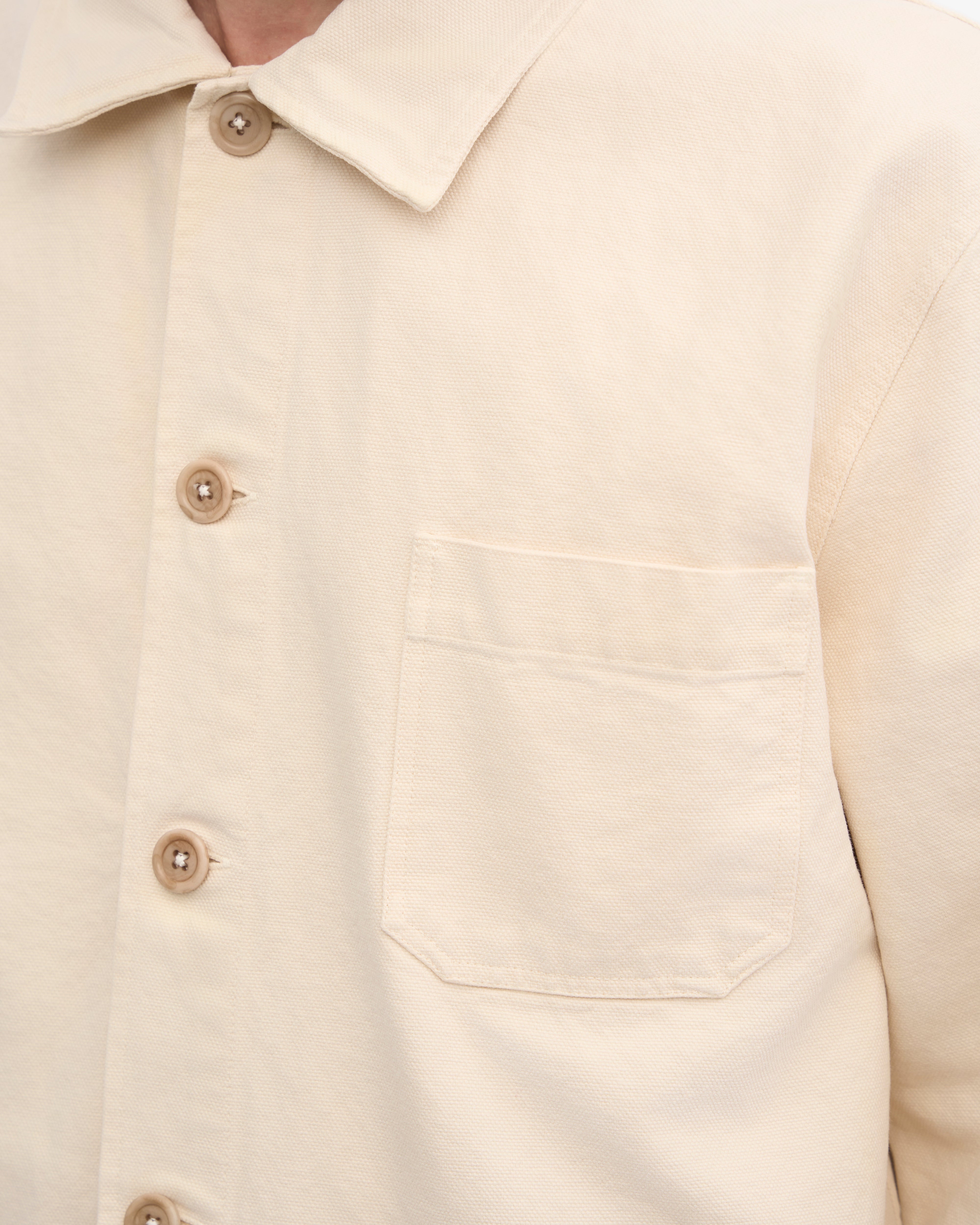 Organic Workwear Jacket - Ivory White