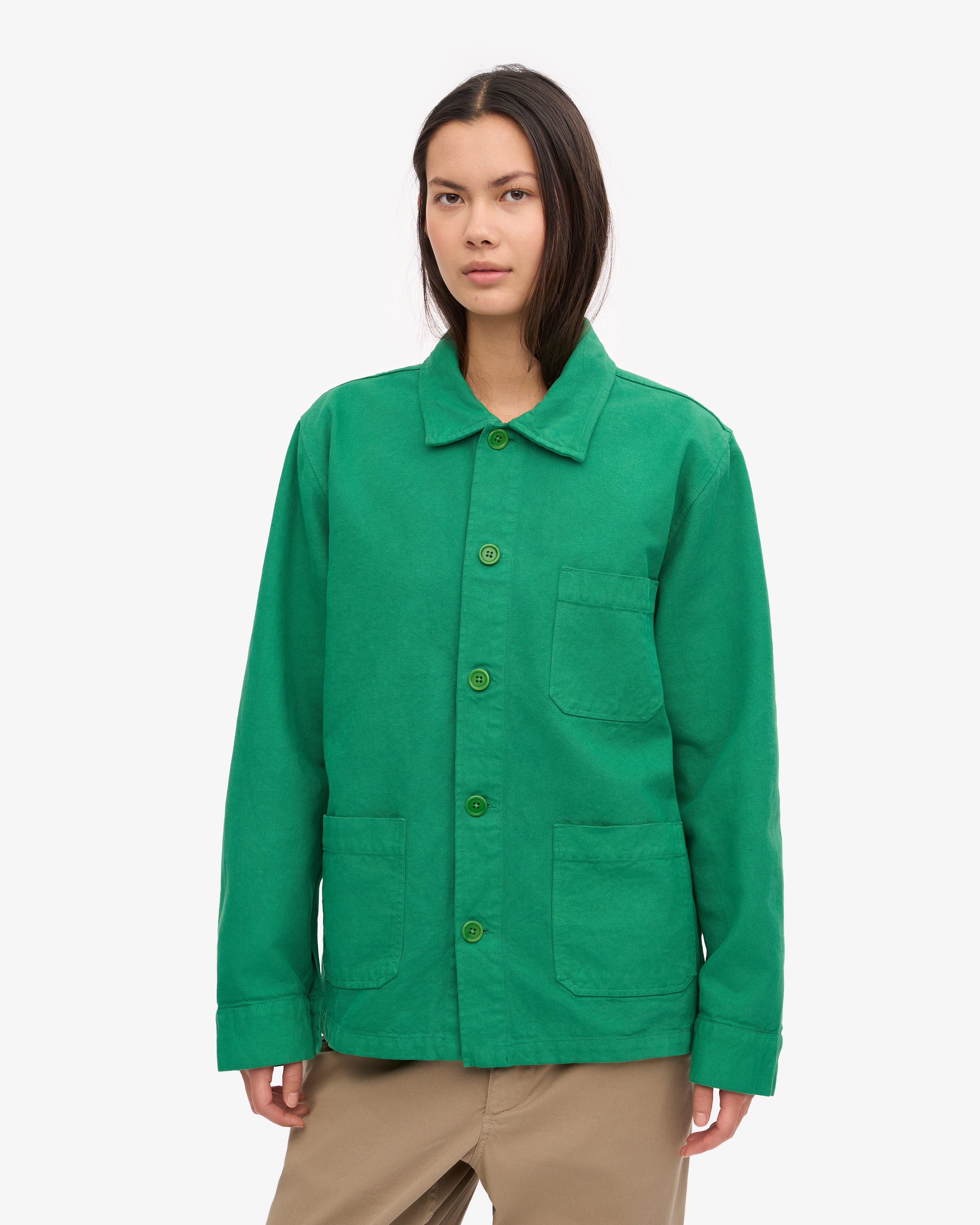 Organic Workwear Jacket - Kelly Green