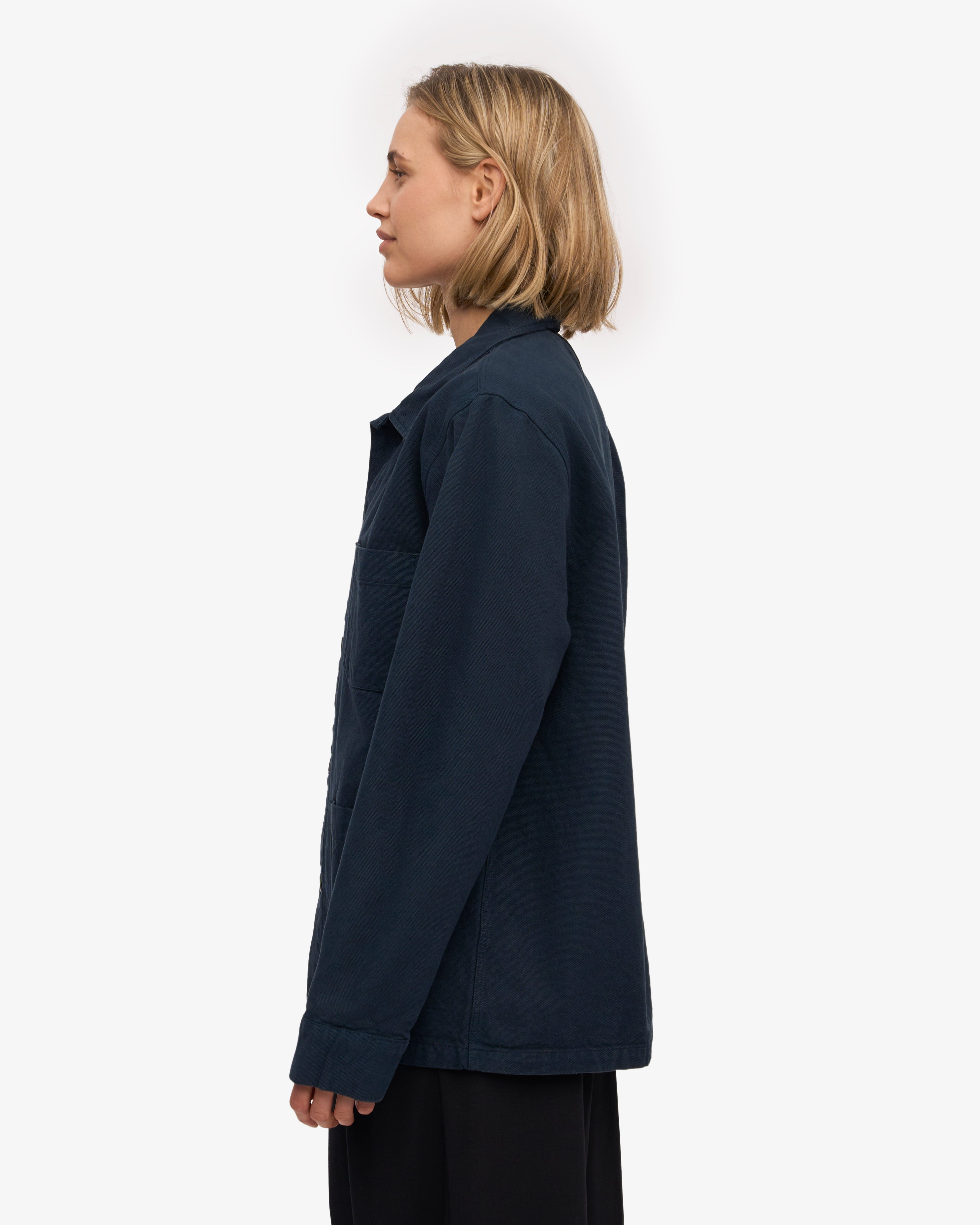 Organic Workwear Jacket - Navy Blue