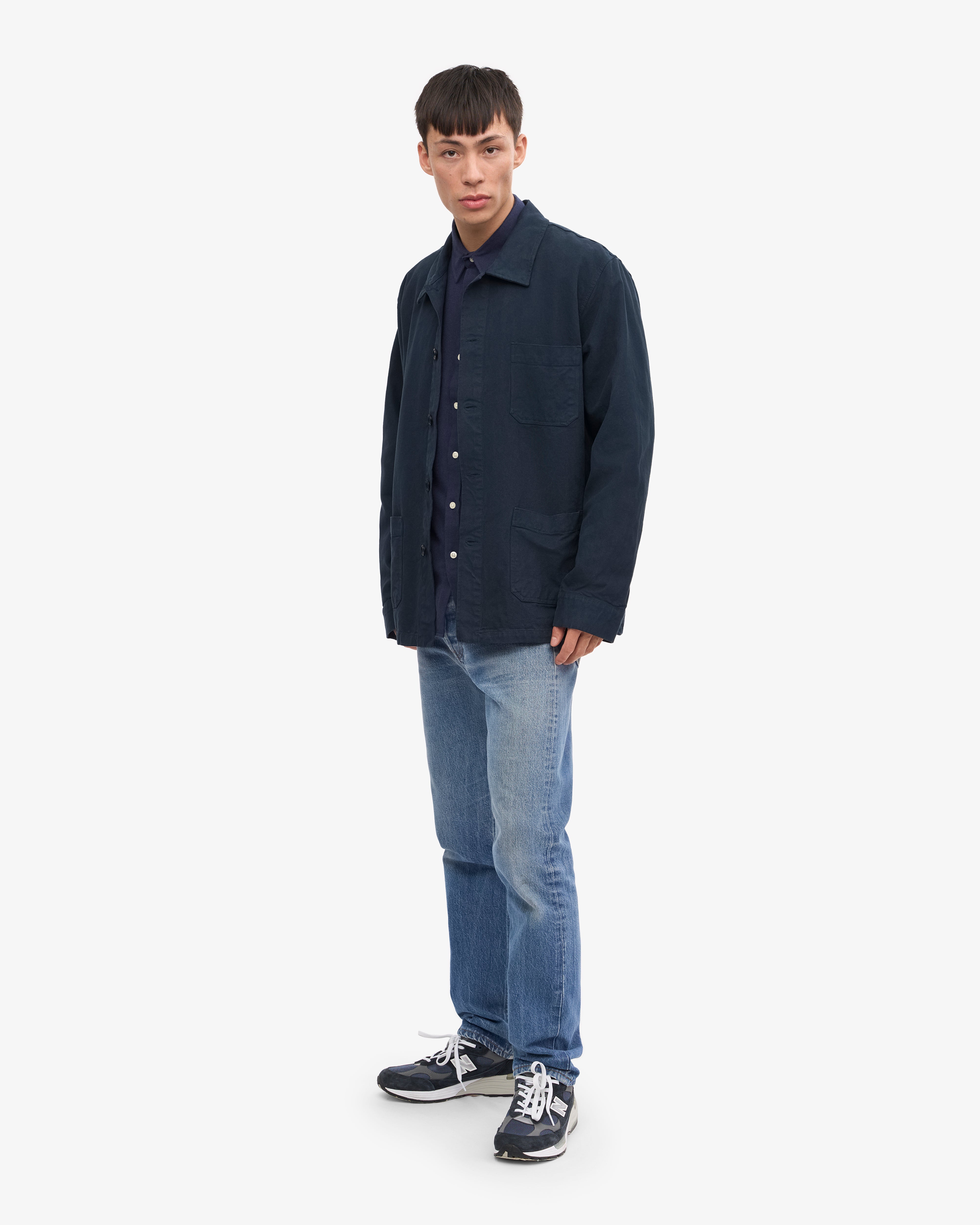 Organic Workwear Jacket - Navy Blue