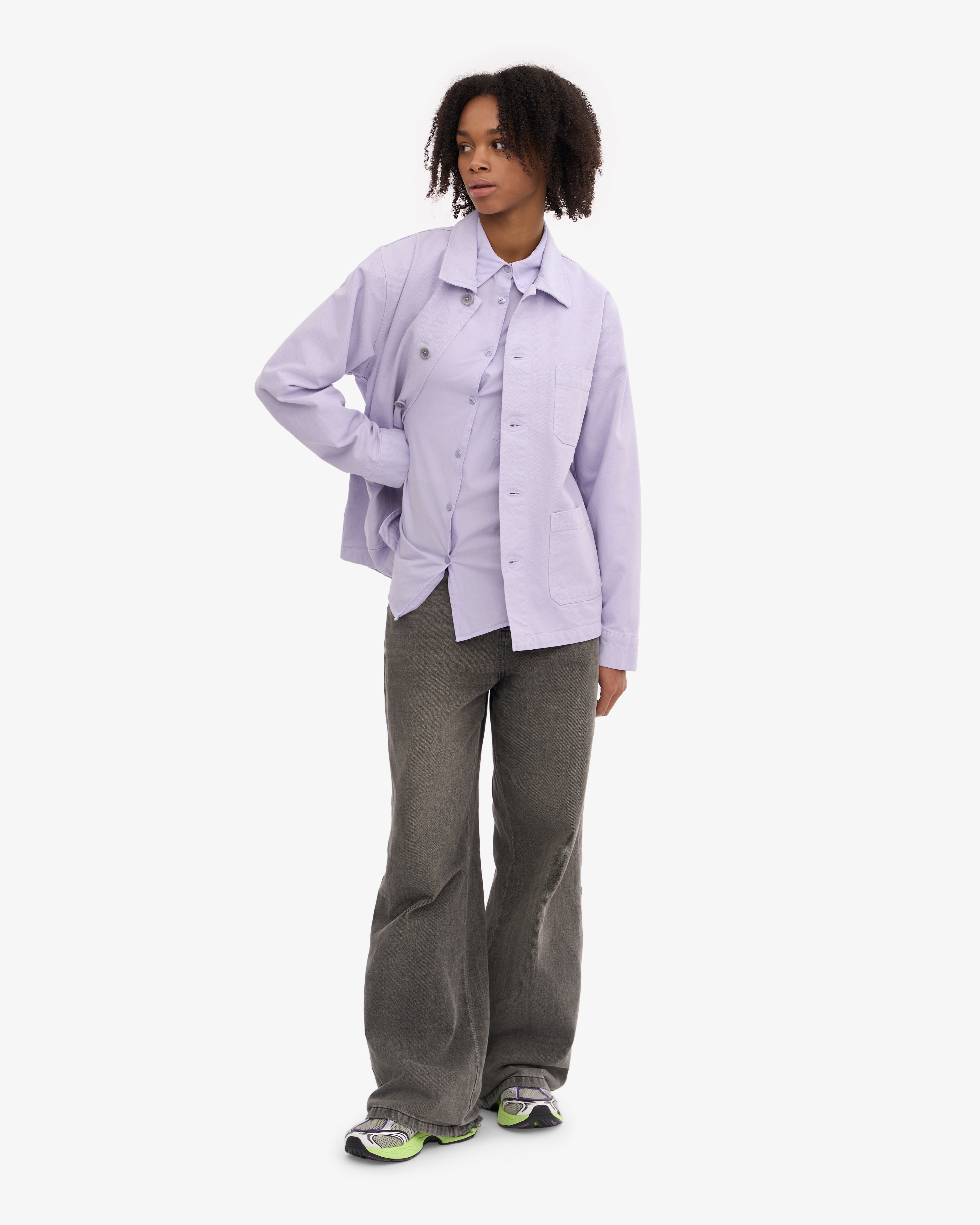 Organic Workwear Jacket - Soft Lavender