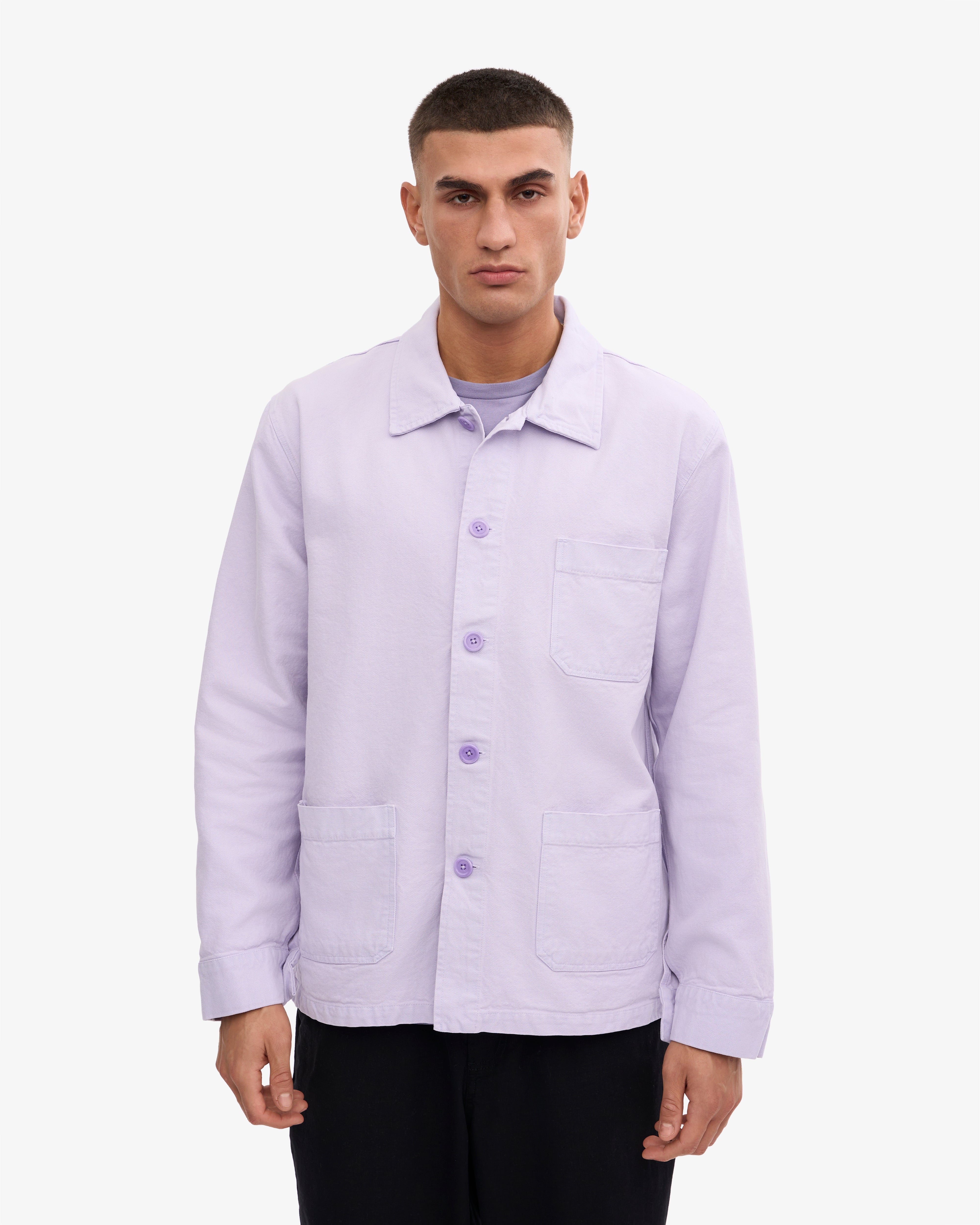 Organic Workwear Jacket - Soft Lavender