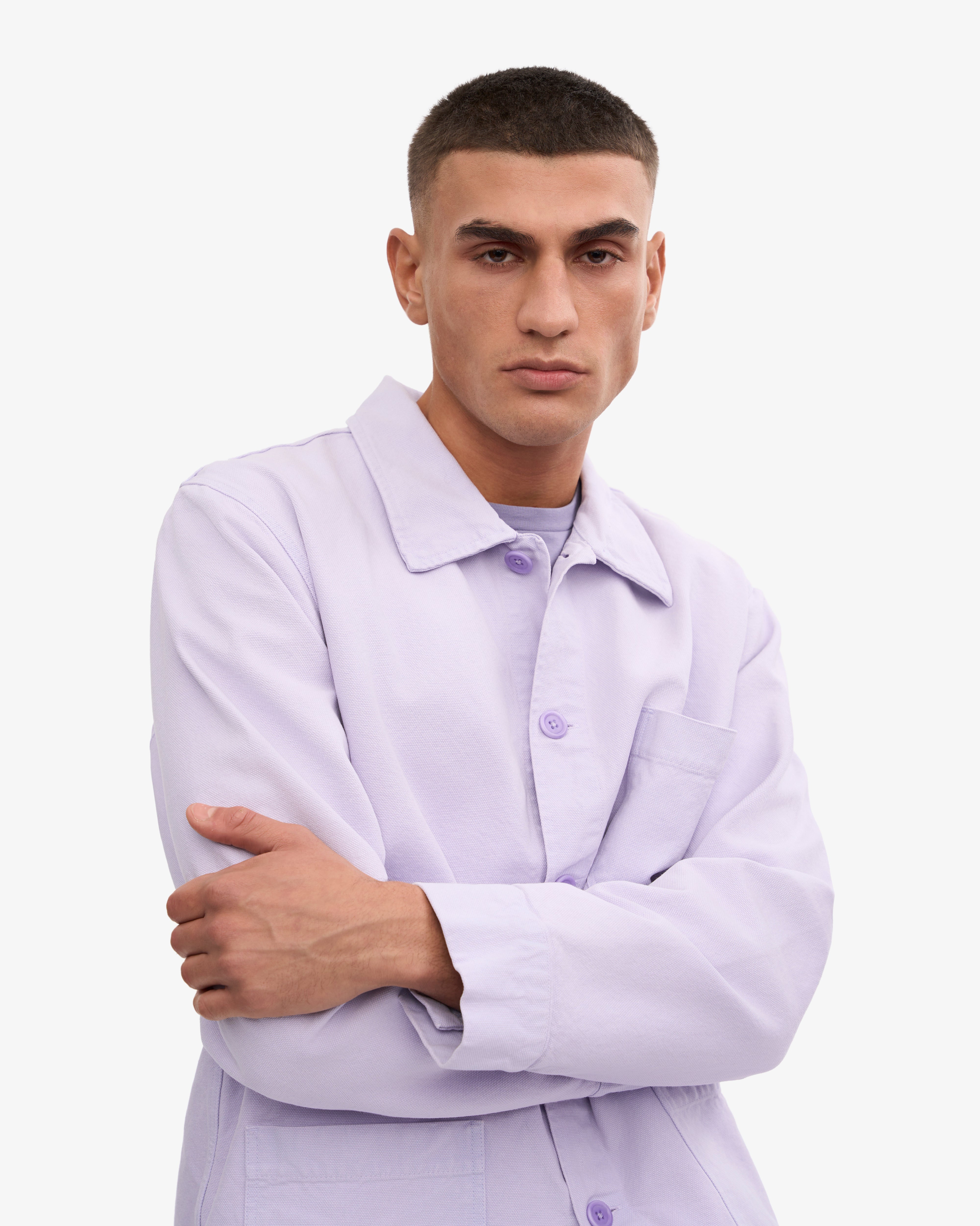 Organic Workwear Jacket - Soft Lavender
