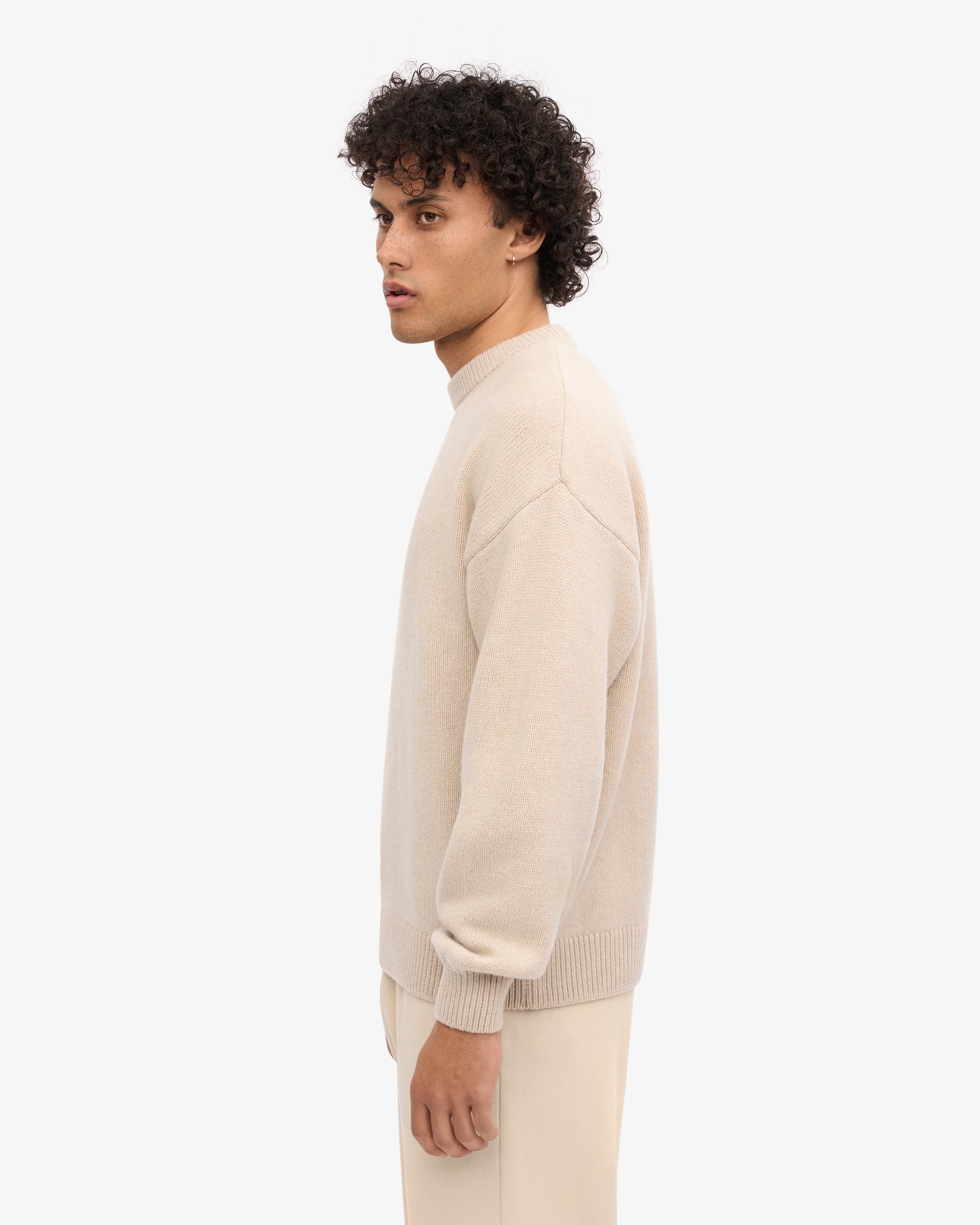 Oversized Merino Wool Crew - Ivory White