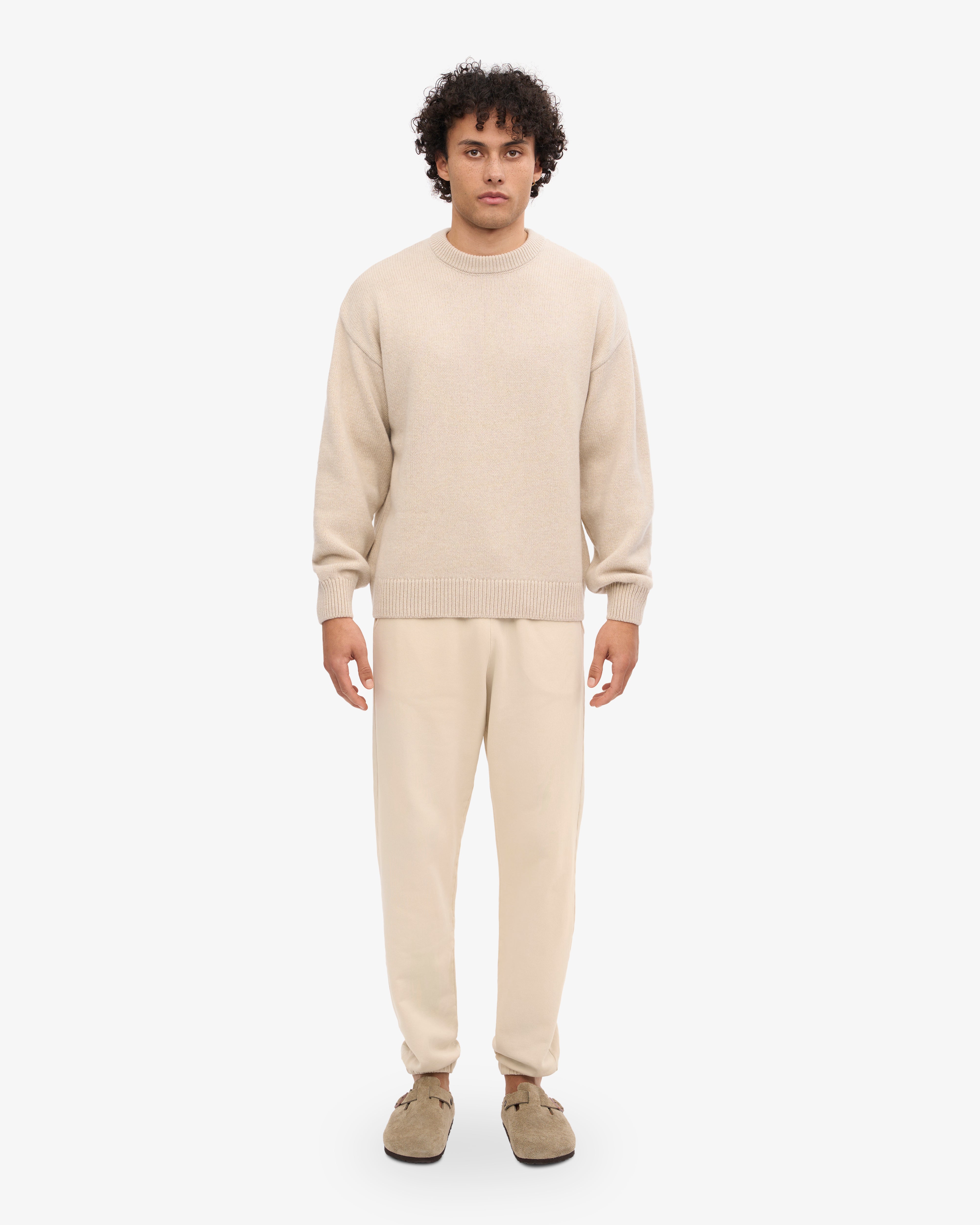 Oversized Merino Wool Crew - Ivory White