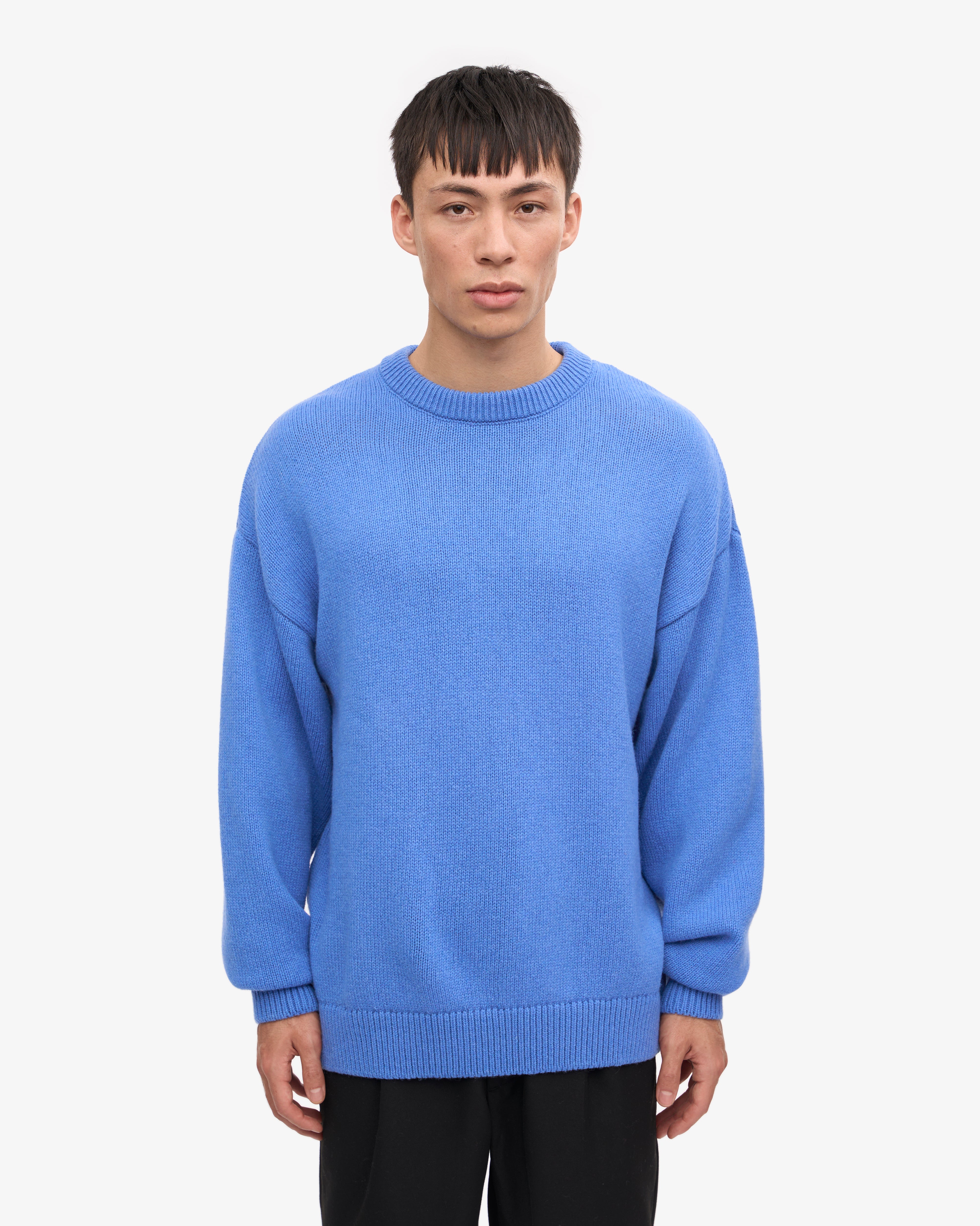 Oversized Merino Wool Crew - Snow Melange