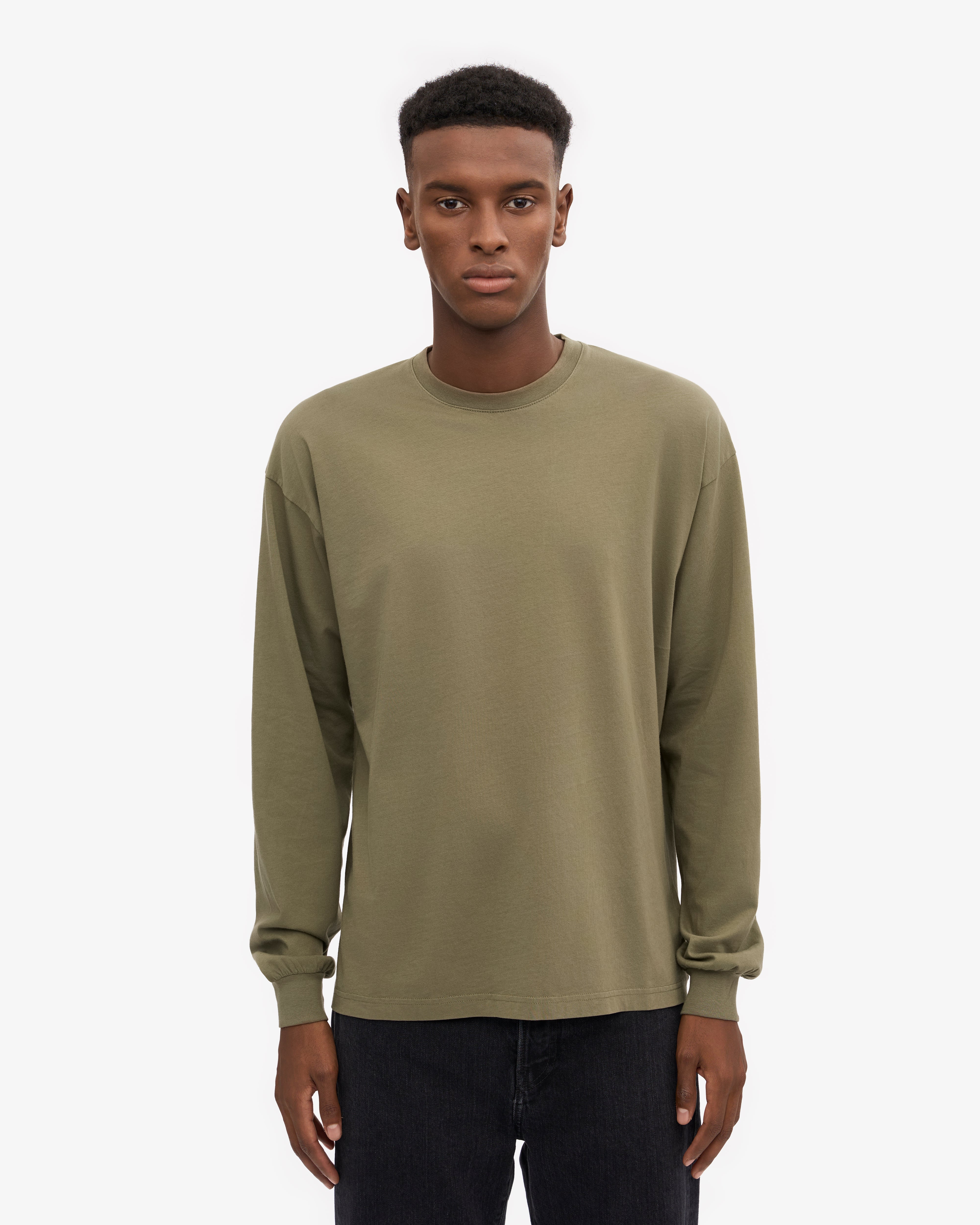 Oversized Organic LS T-Shirt - Dusty Olive