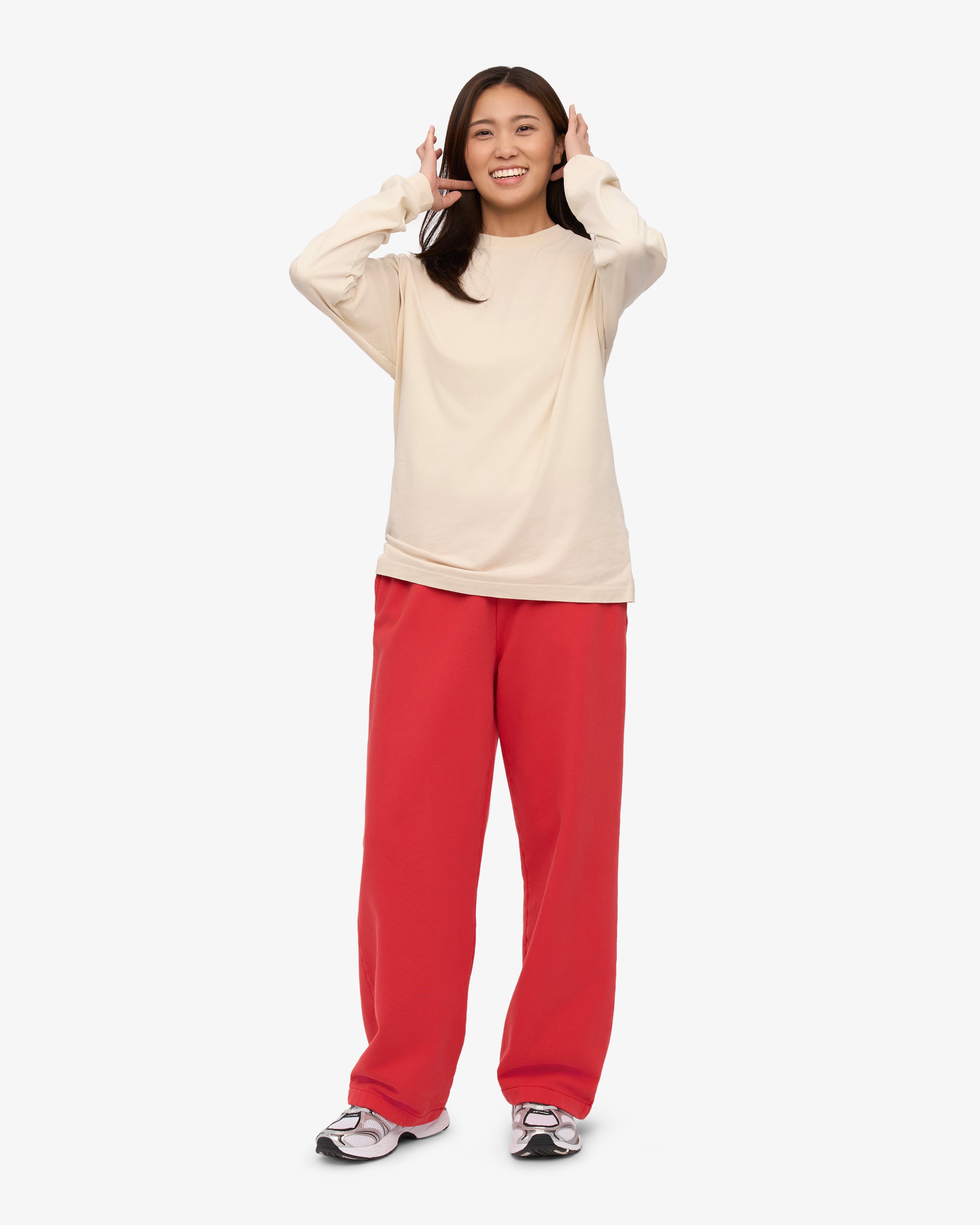 Oversized Organic LS T-Shirt - Ivory White XS