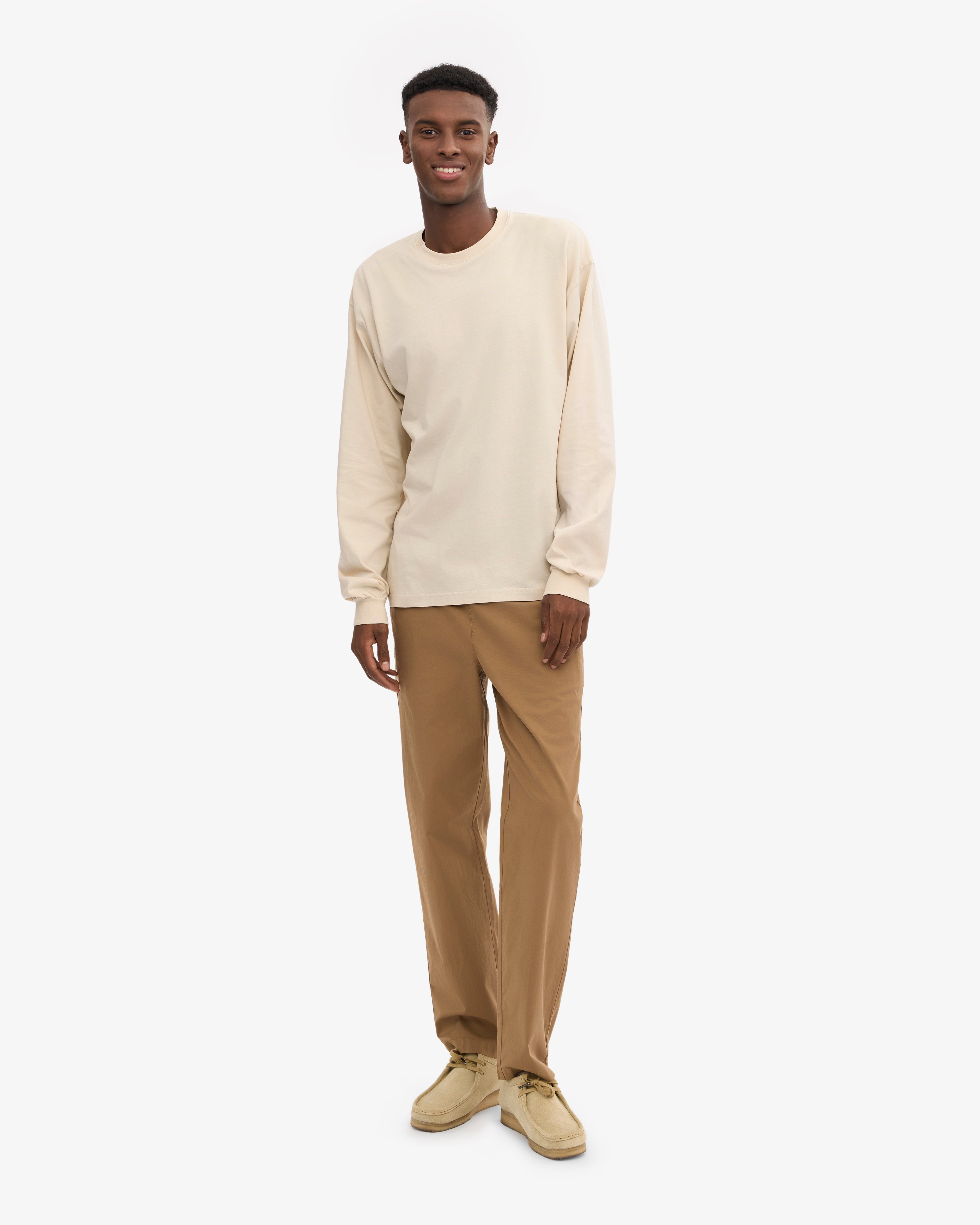 Oversized Organic LS T-Shirt - Ivory White XS