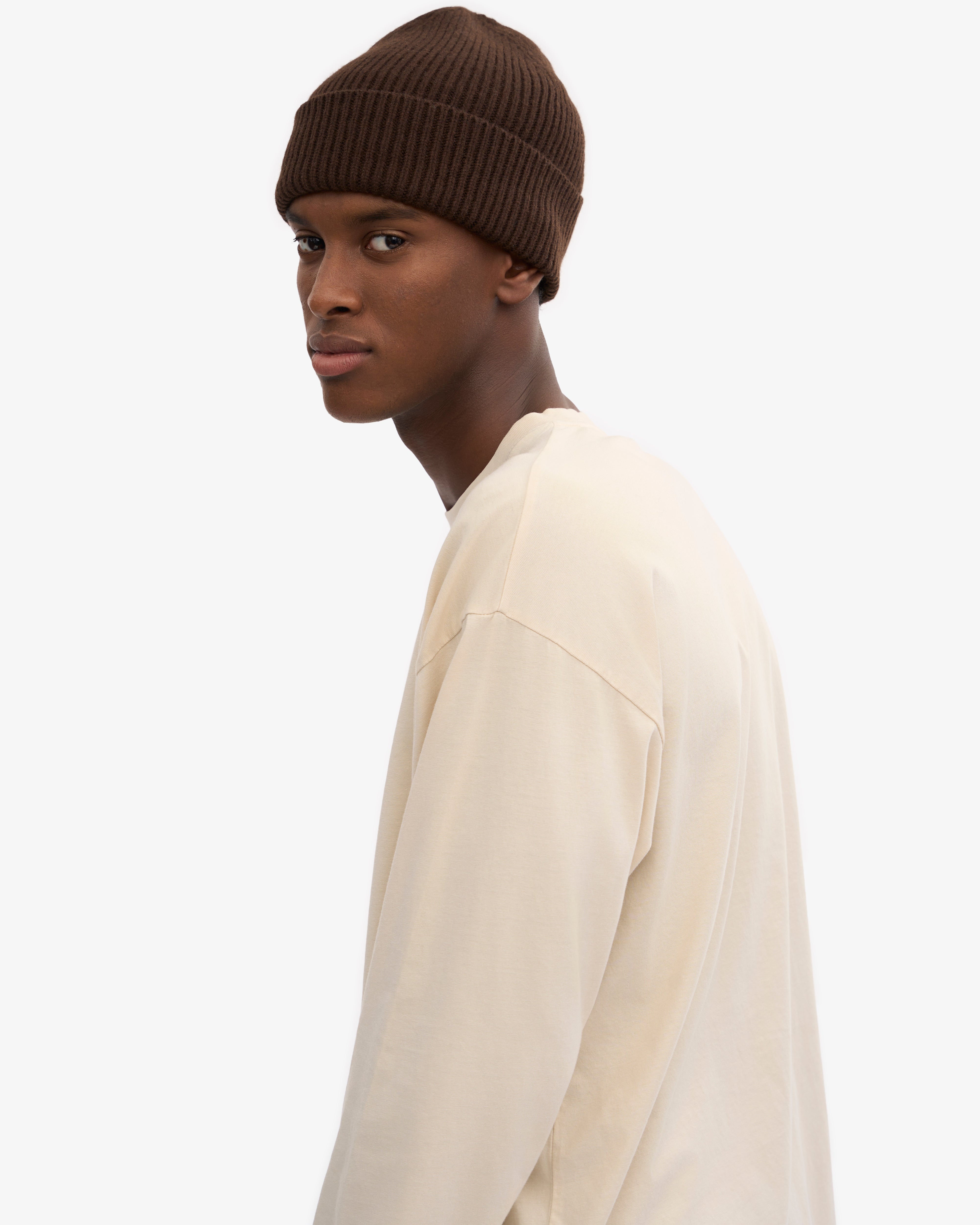 Oversized Organic LS T-Shirt - Ivory White XS