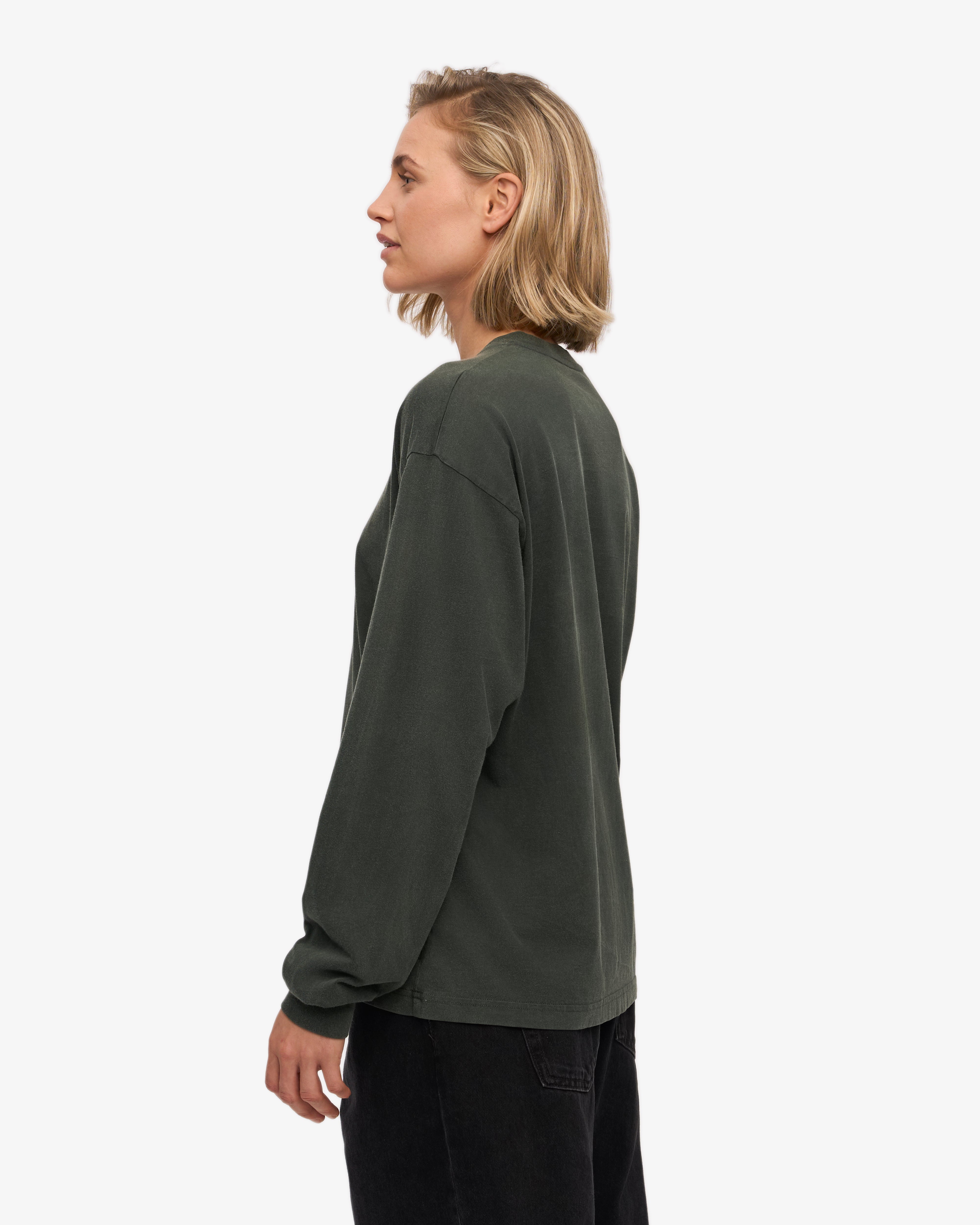 Oversized Organic LS T-Shirt - Midnight Forest XS