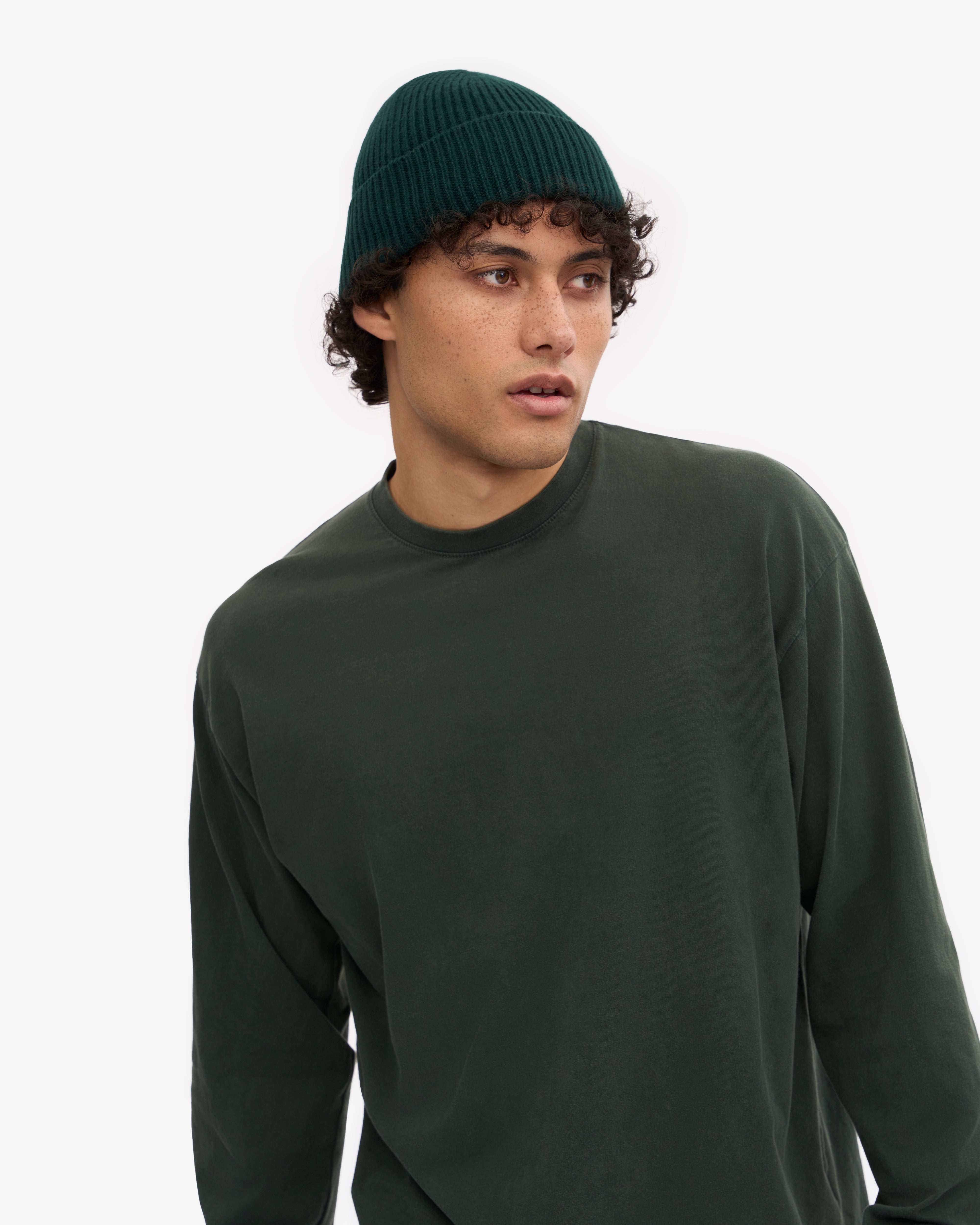 Oversized Organic LS T-Shirt - Midnight Forest XS