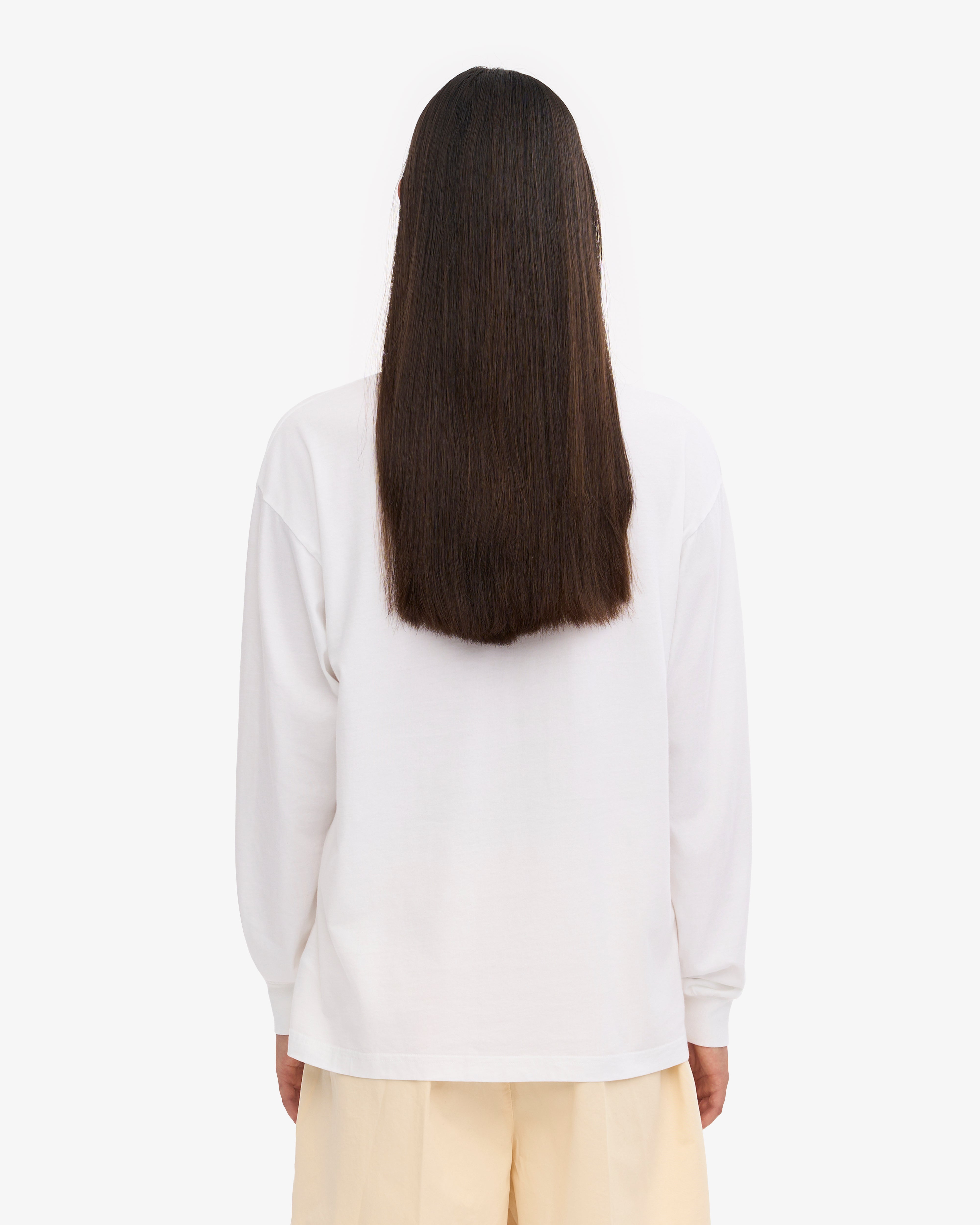Oversized Organic LS T-Shirt - Optical White XS