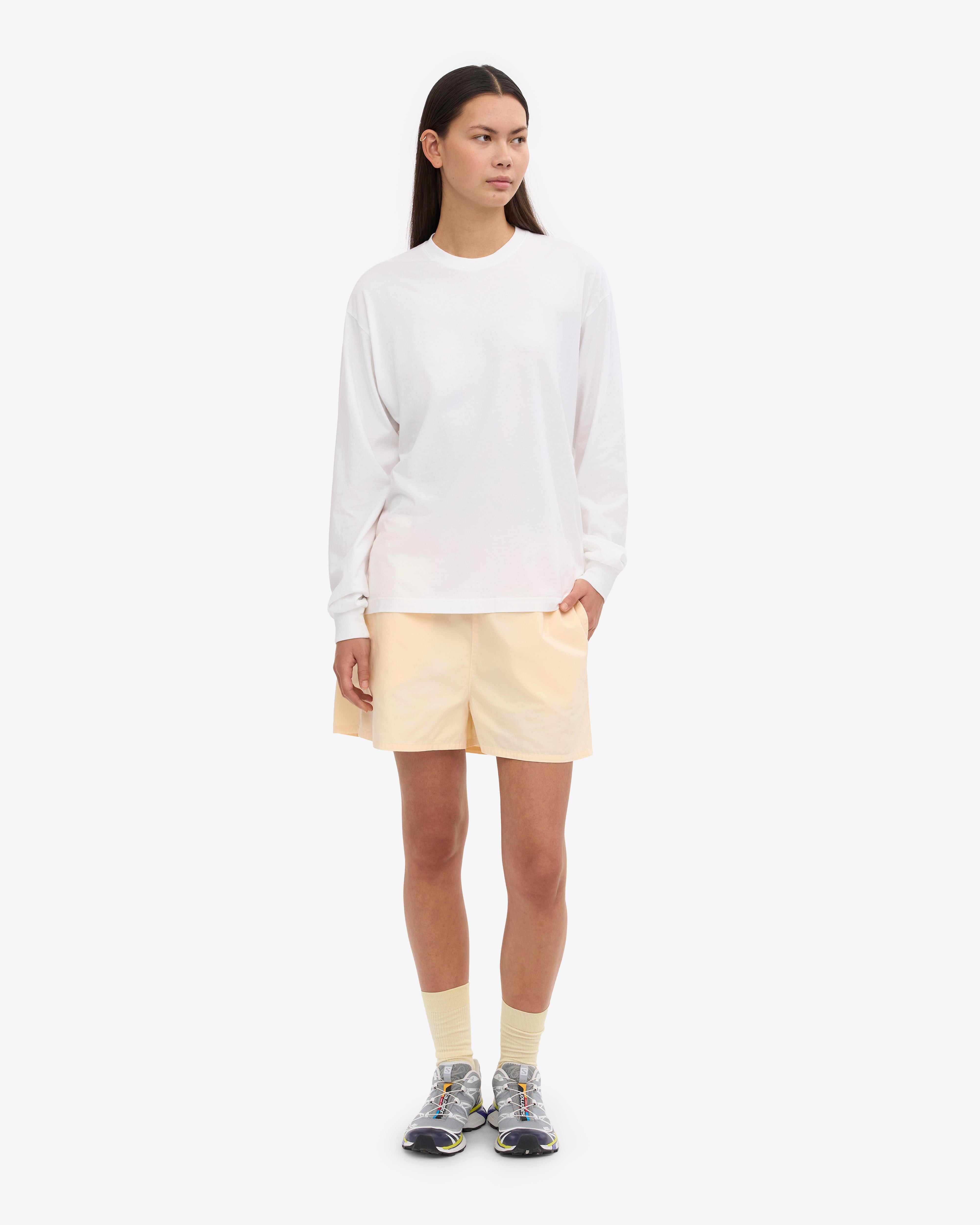Oversized Organic LS T-Shirt - Optical White XS