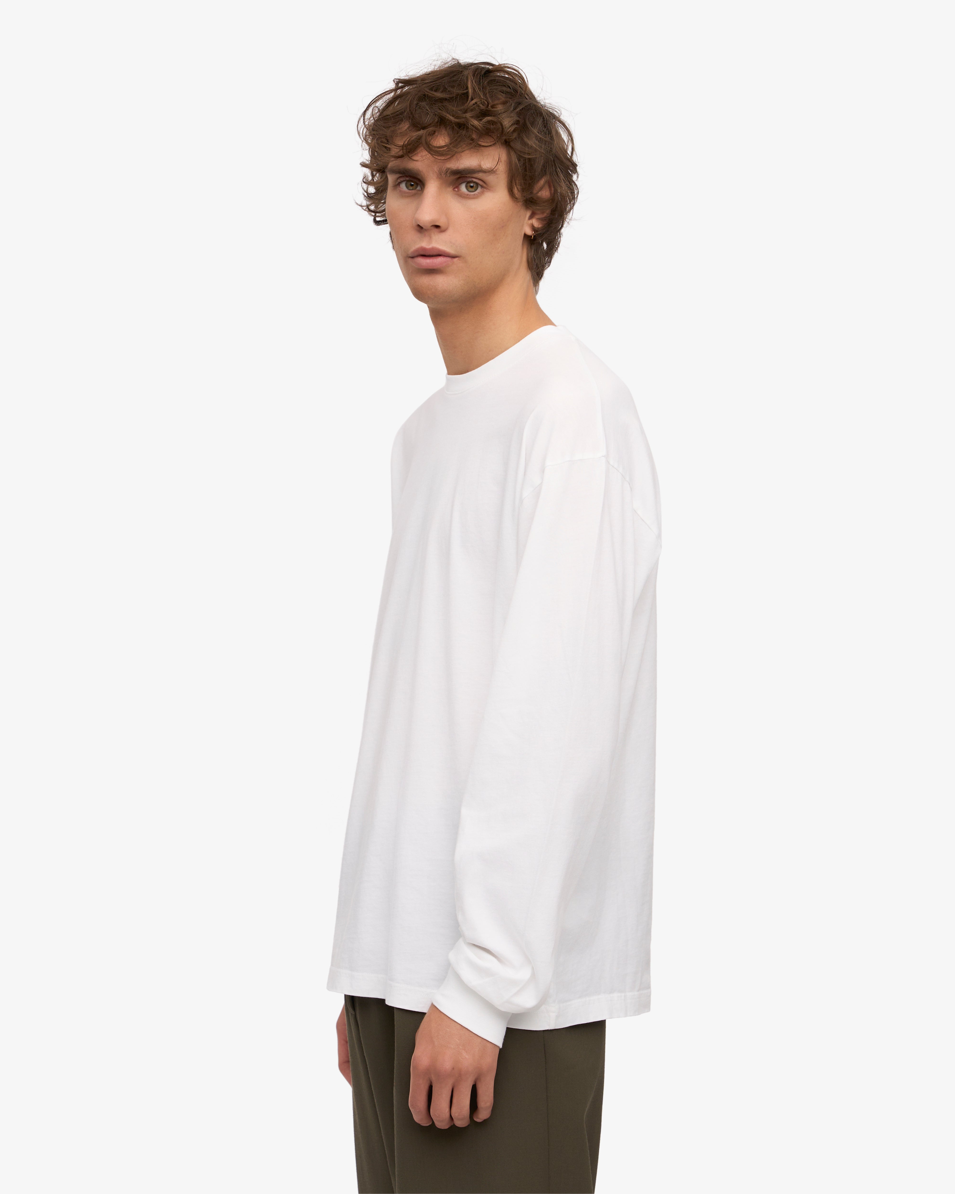 Oversized Organic LS T-Shirt - Optical White XS