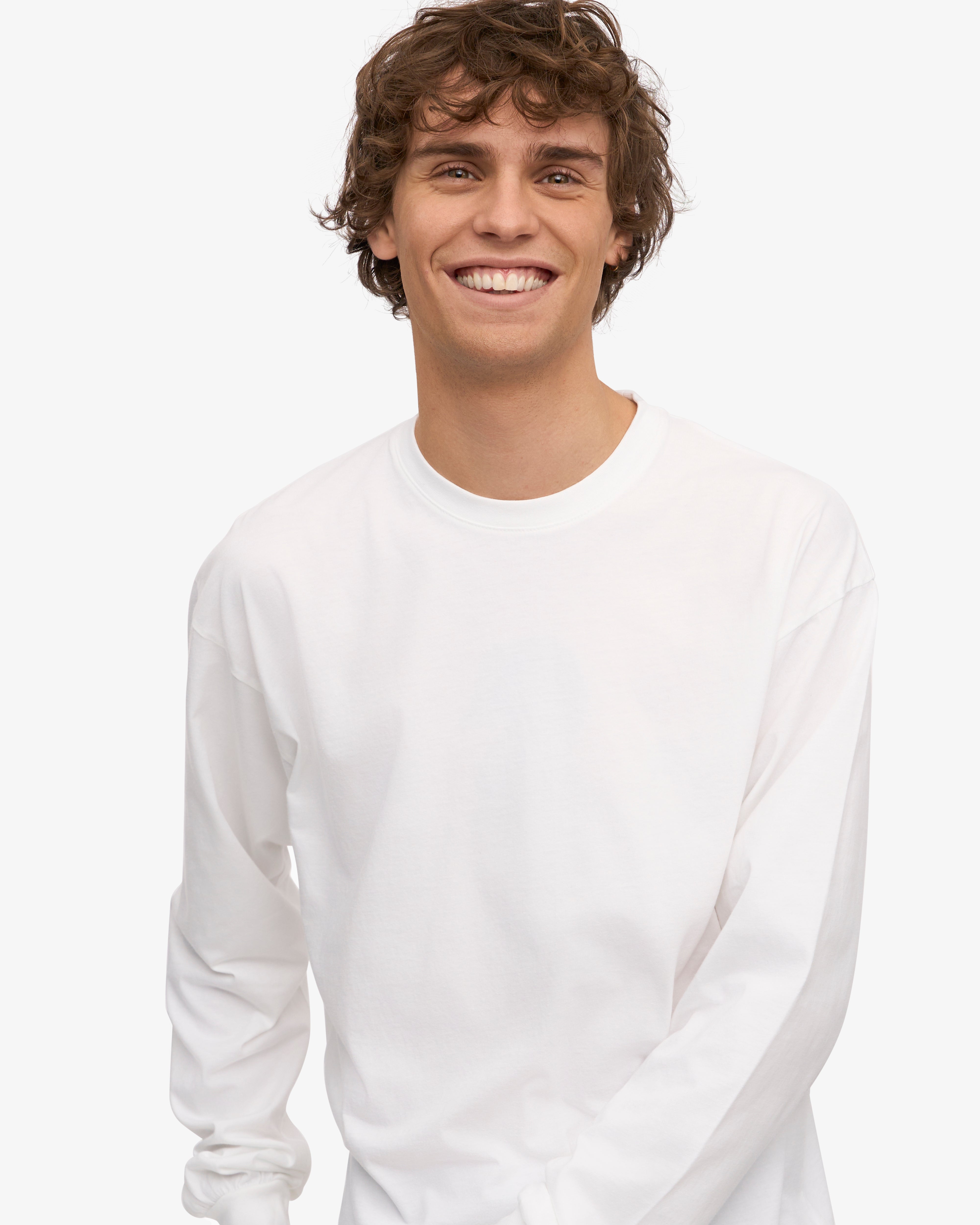 Oversized Organic LS T-Shirt - Optical White XS