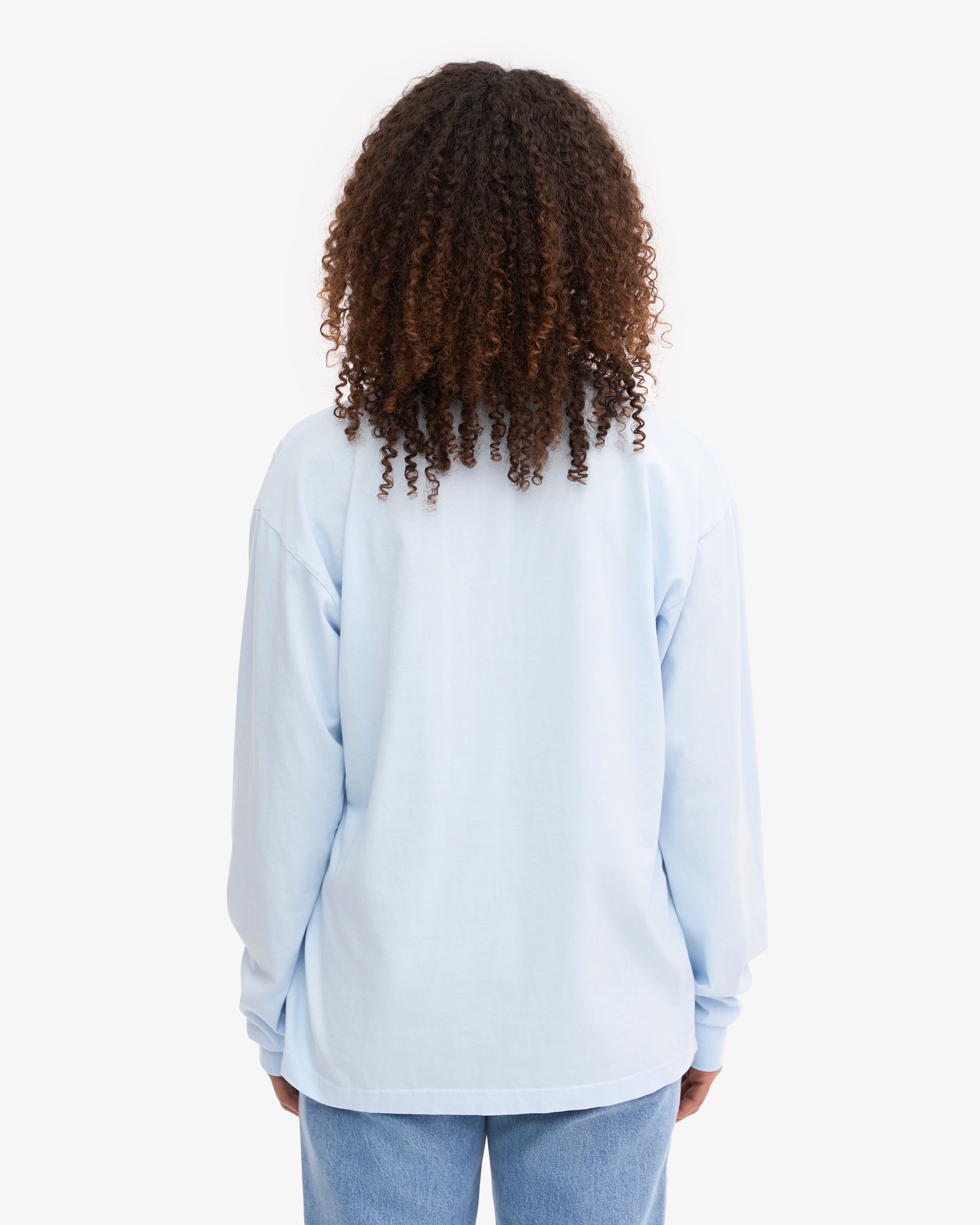 Oversized Organic LS T-Shirt - Polar Blue XS