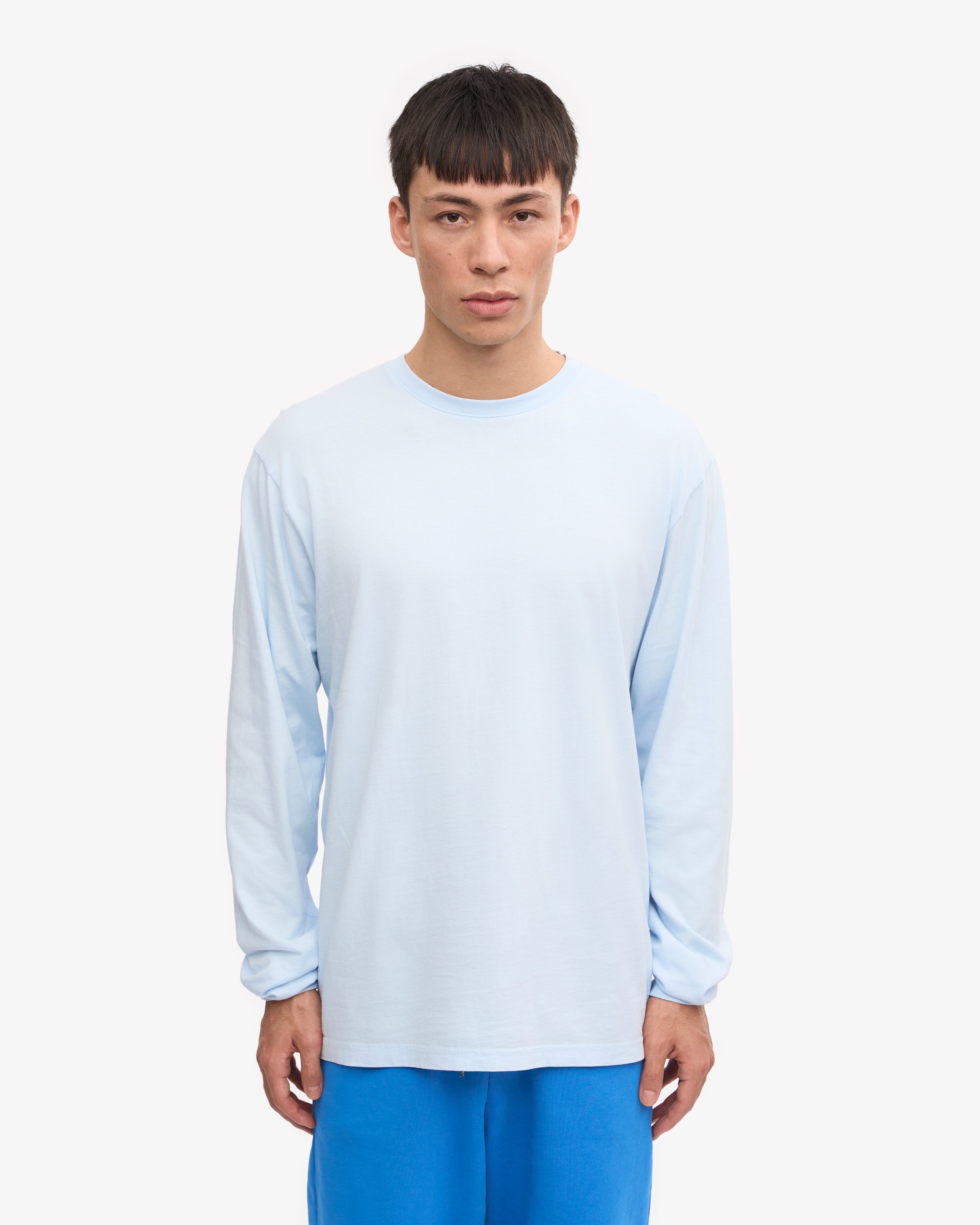 Oversized Organic LS T-Shirt - Polar Blue XS