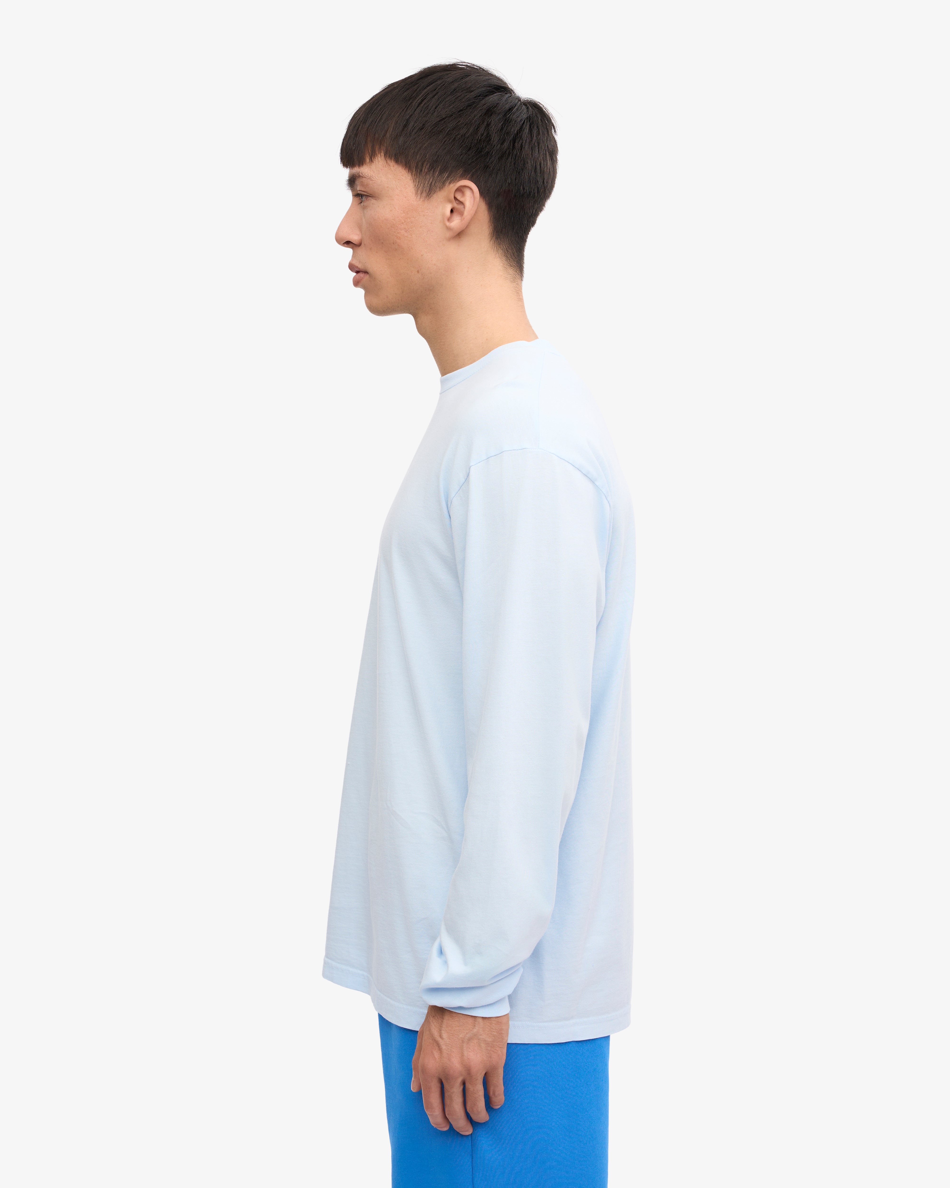 Oversized Organic LS T-Shirt - Polar Blue XS