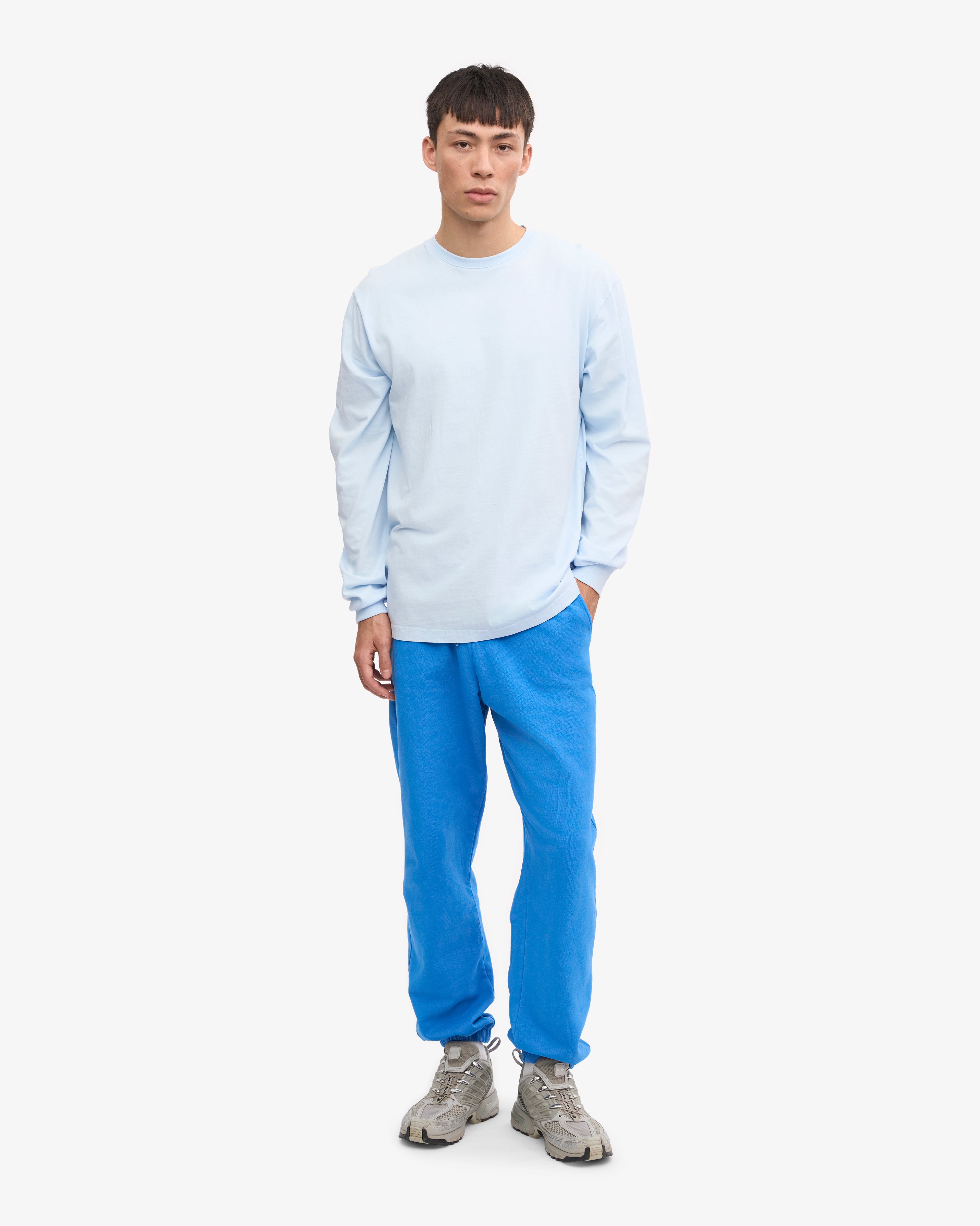 Oversized Organic LS T-Shirt - Polar Blue XS
