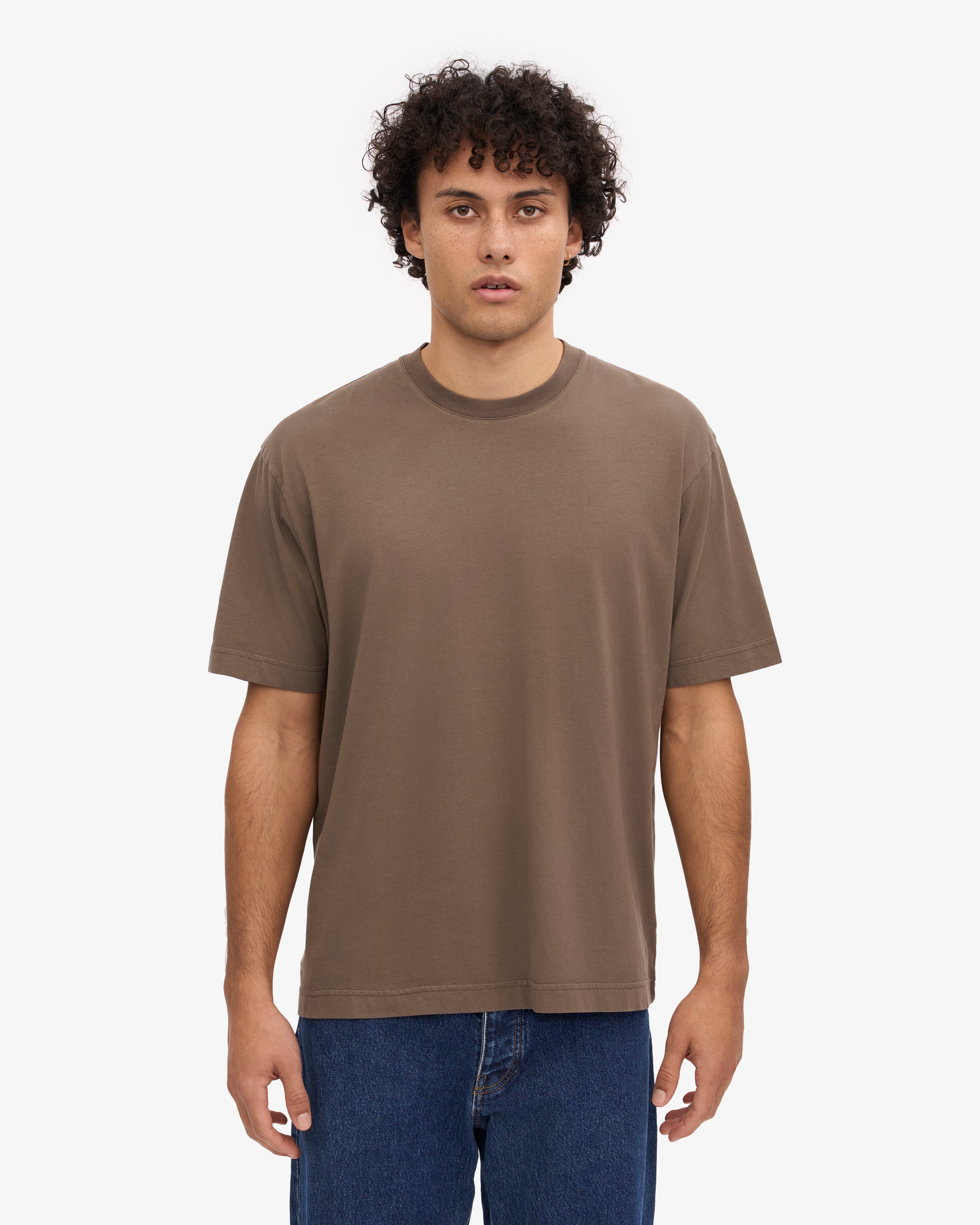 Oversized Organic T-Shirt - Cedar Brown XS