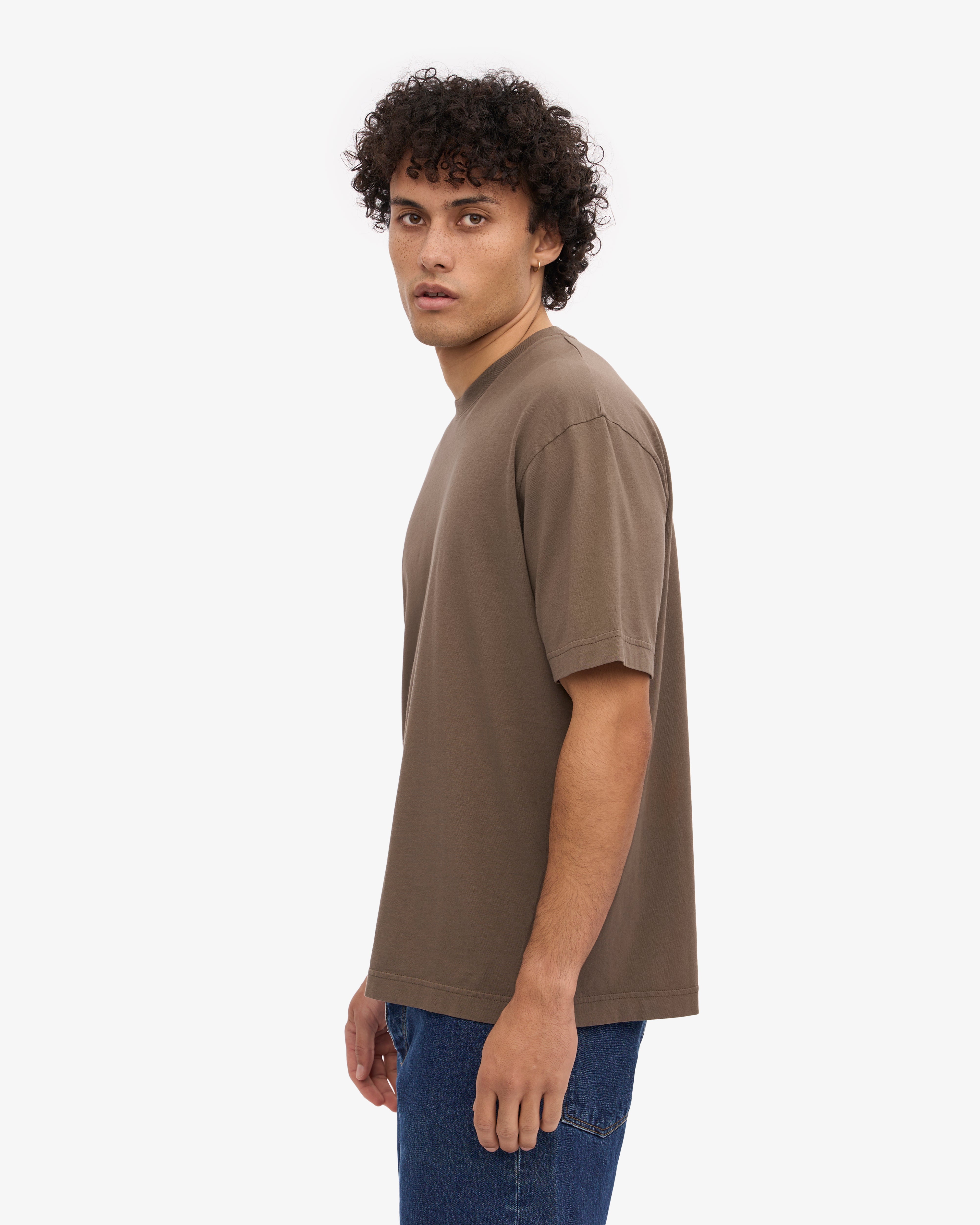 Oversized Organic T-Shirt - Cedar Brown XS