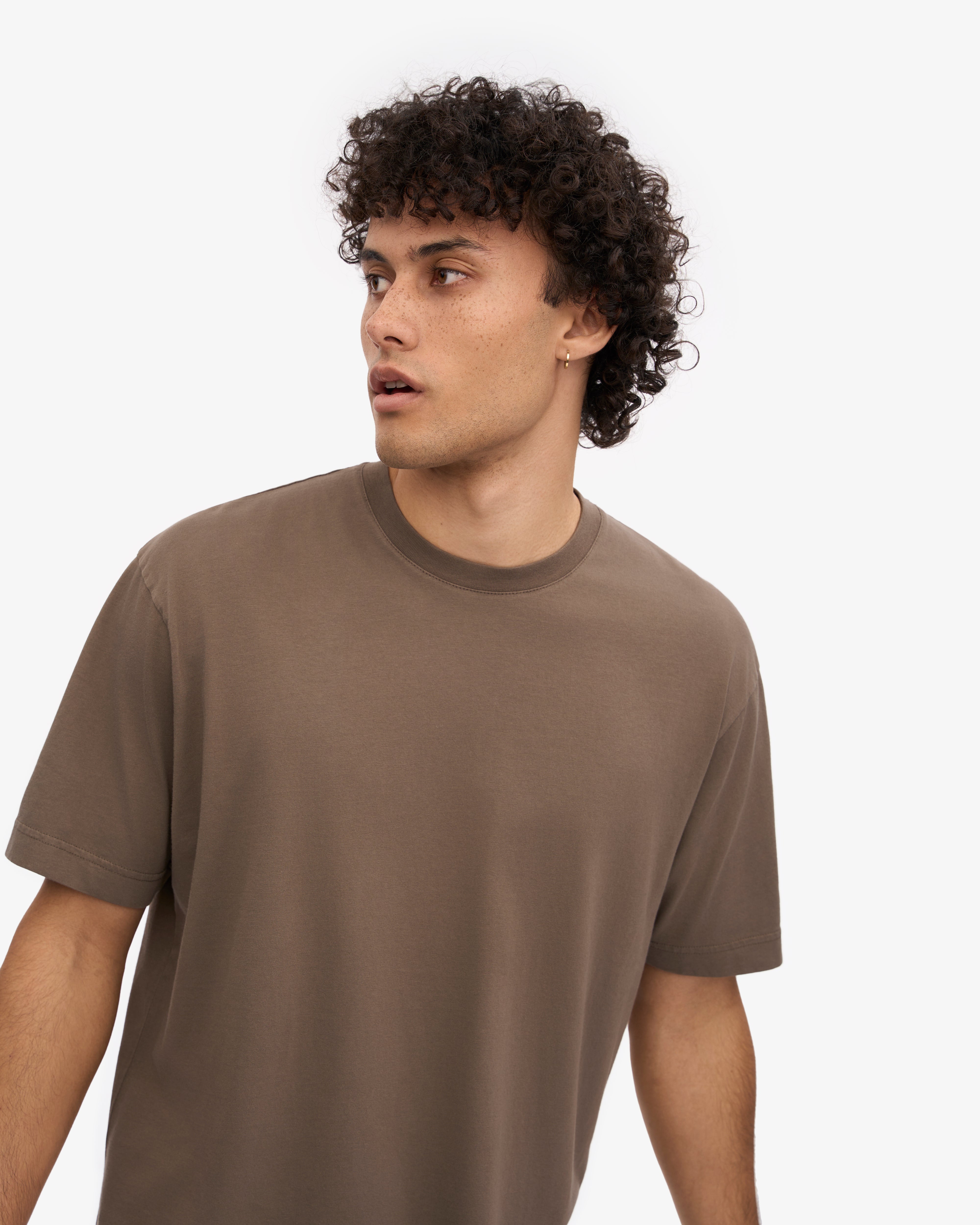 Oversized Organic T-Shirt - Cedar Brown XS