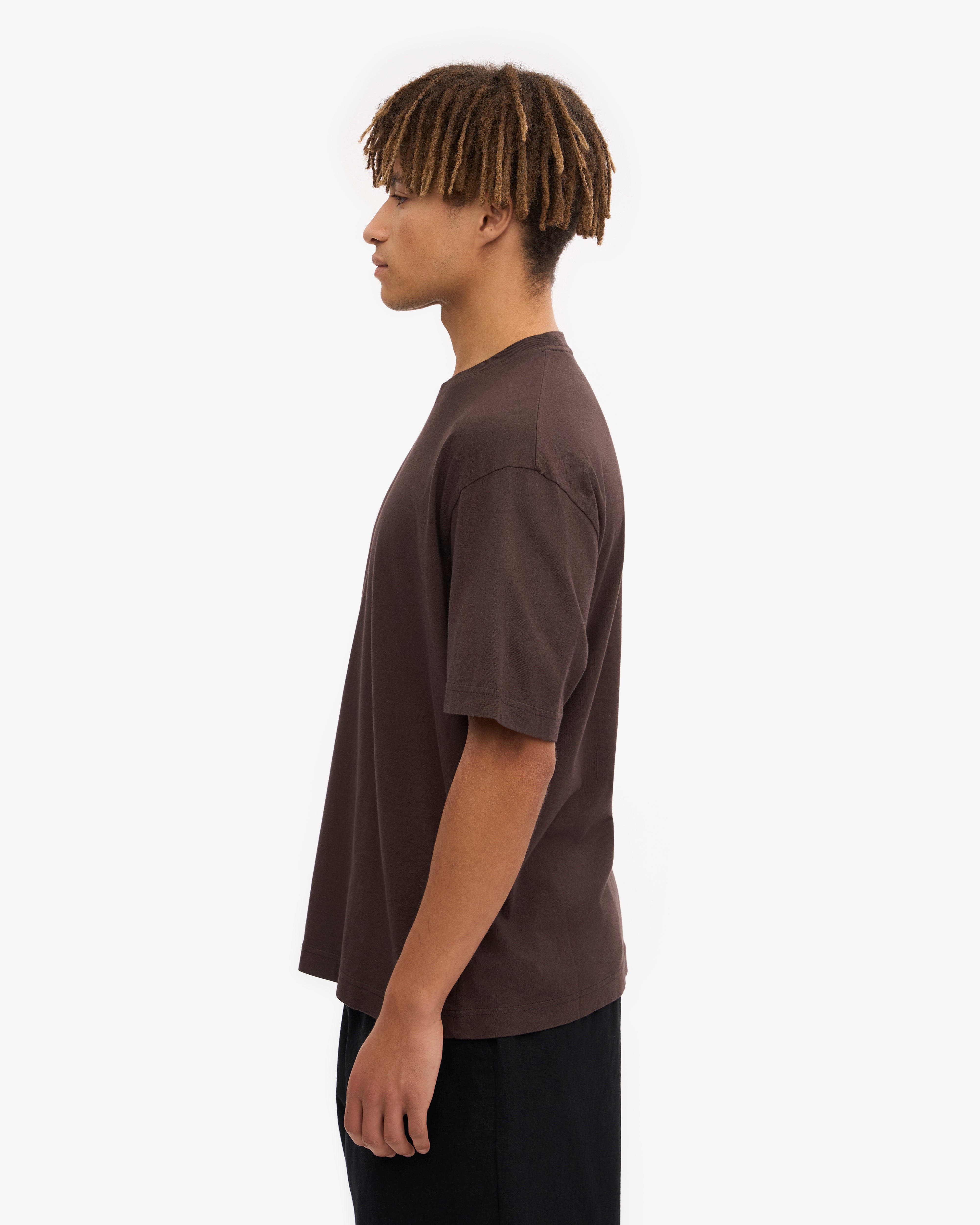 Oversized Organic T-Shirt - Coffee Brown XS