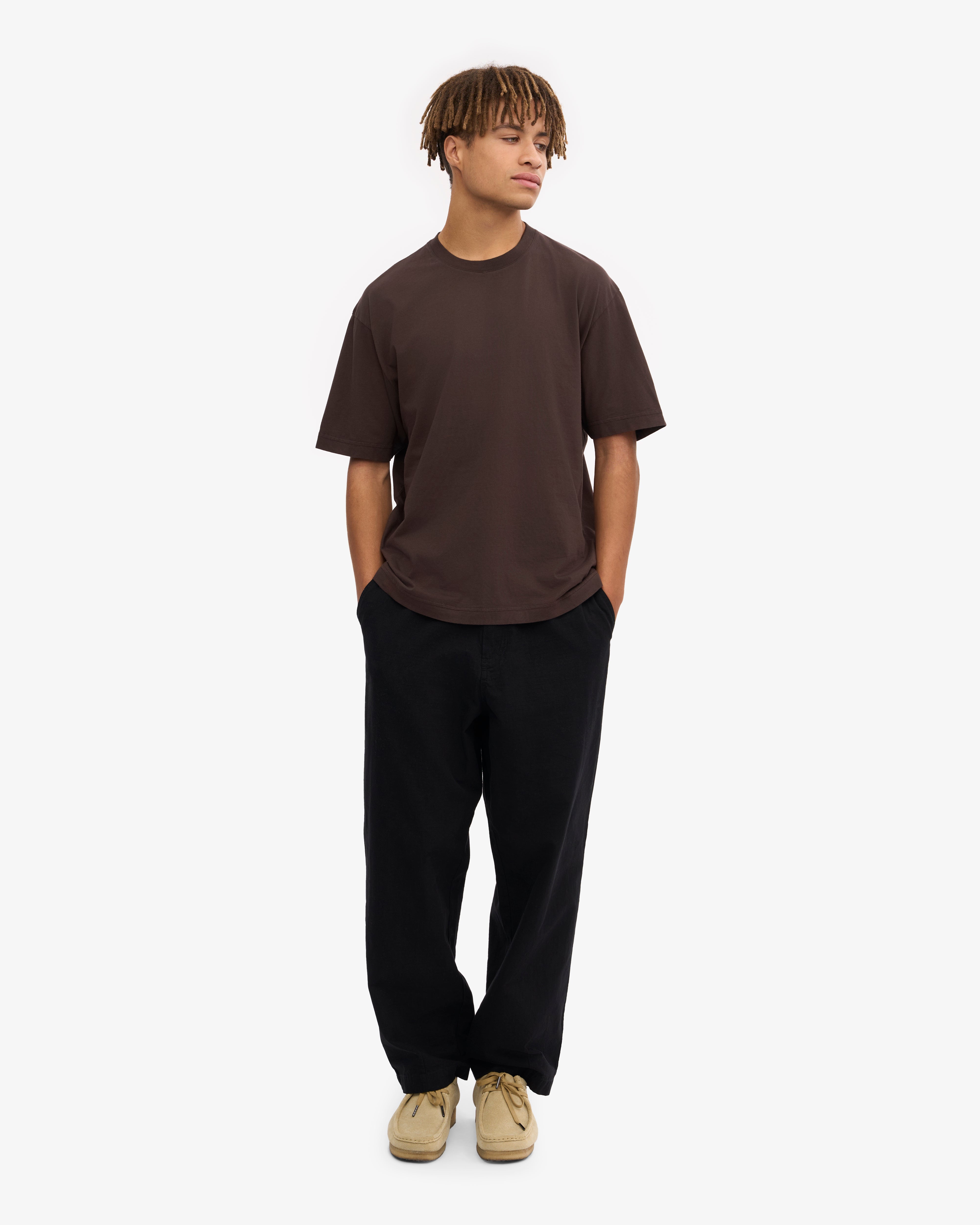 Oversized Organic T-Shirt - Coffee Brown XS