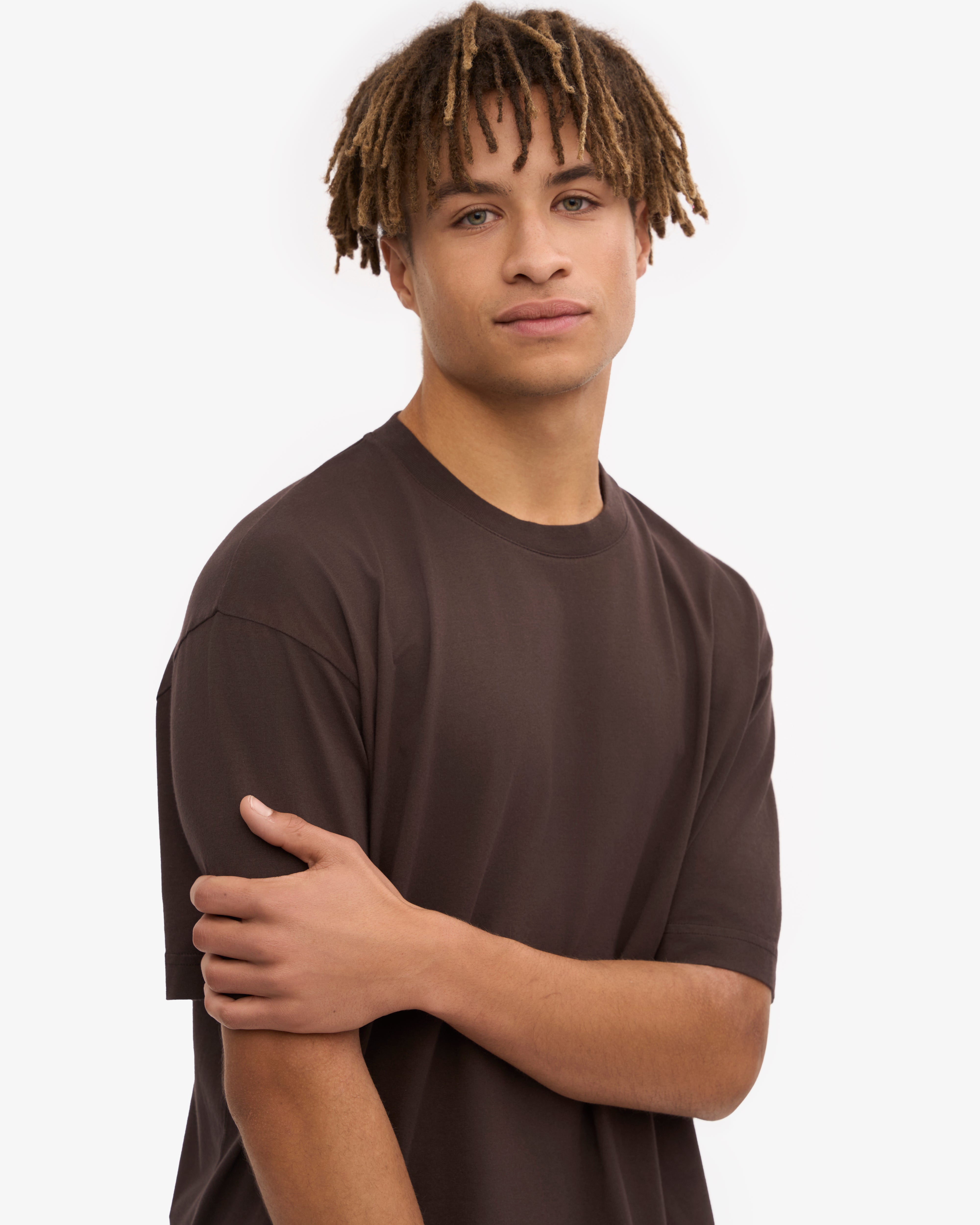 Oversized Organic T-Shirt - Coffee Brown XS