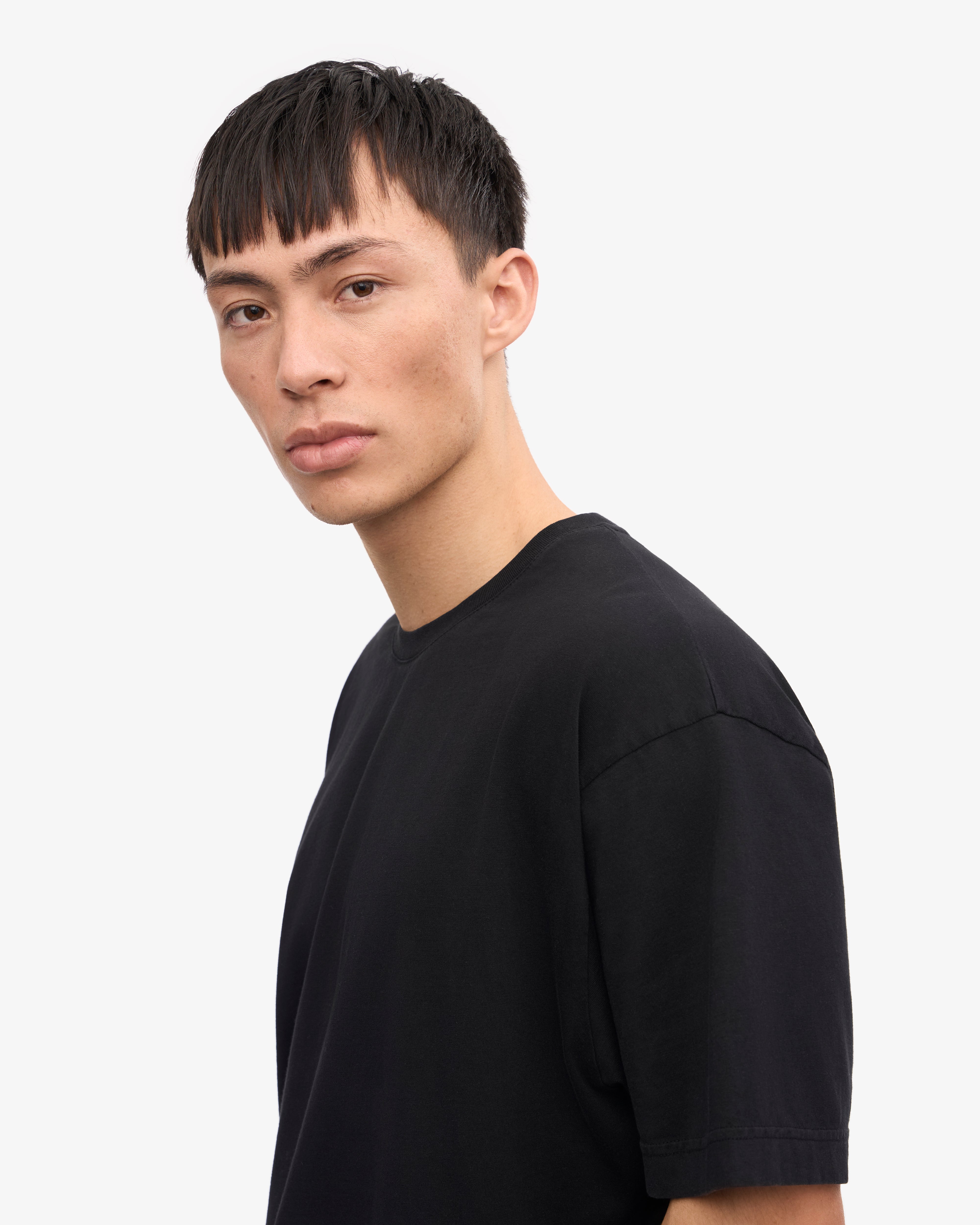 Oversized Organic T-Shirt - Deep Black XS