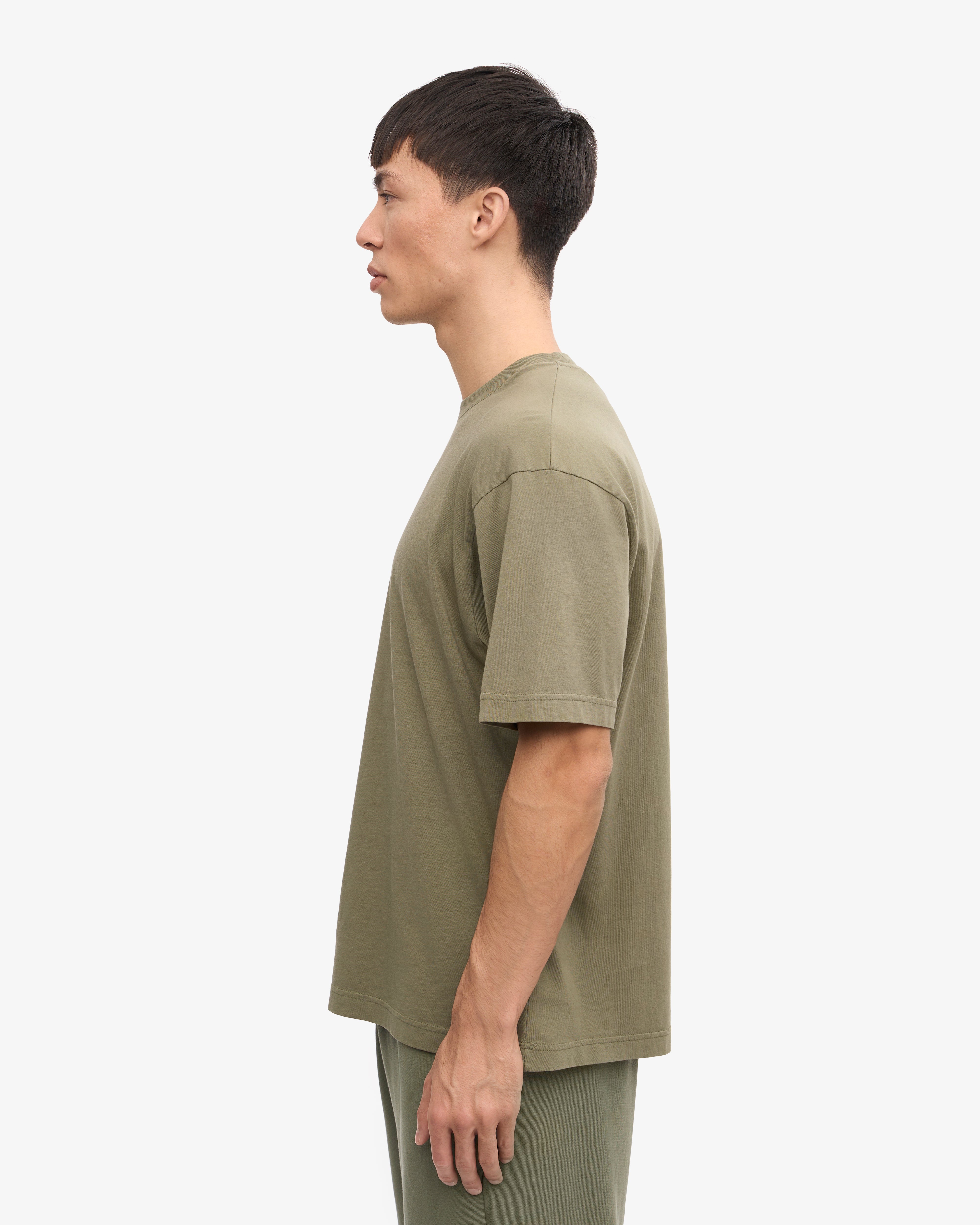 Oversized Organic T-Shirt - Dusty Olive XS