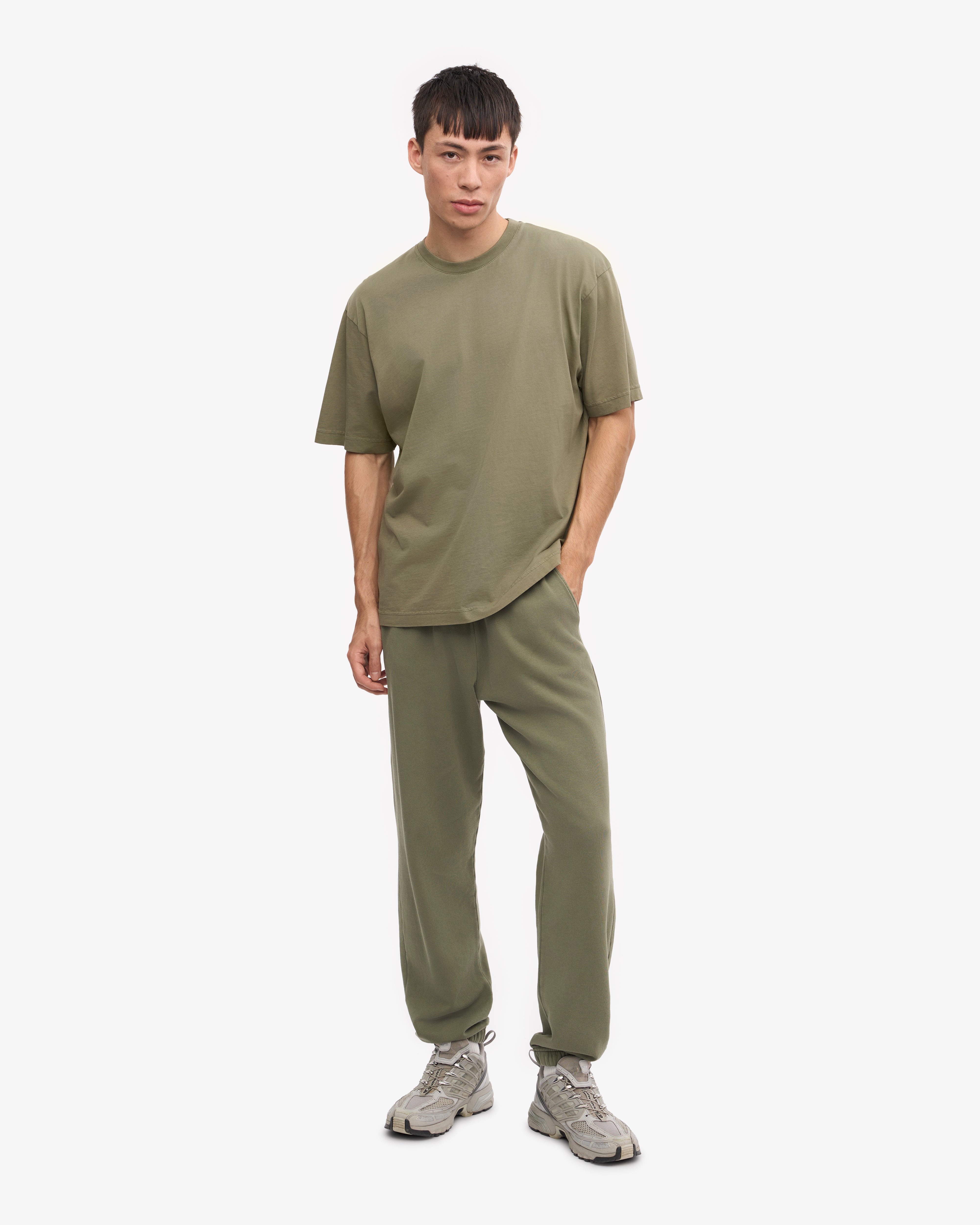 Oversized Organic T-Shirt - Dusty Olive XS