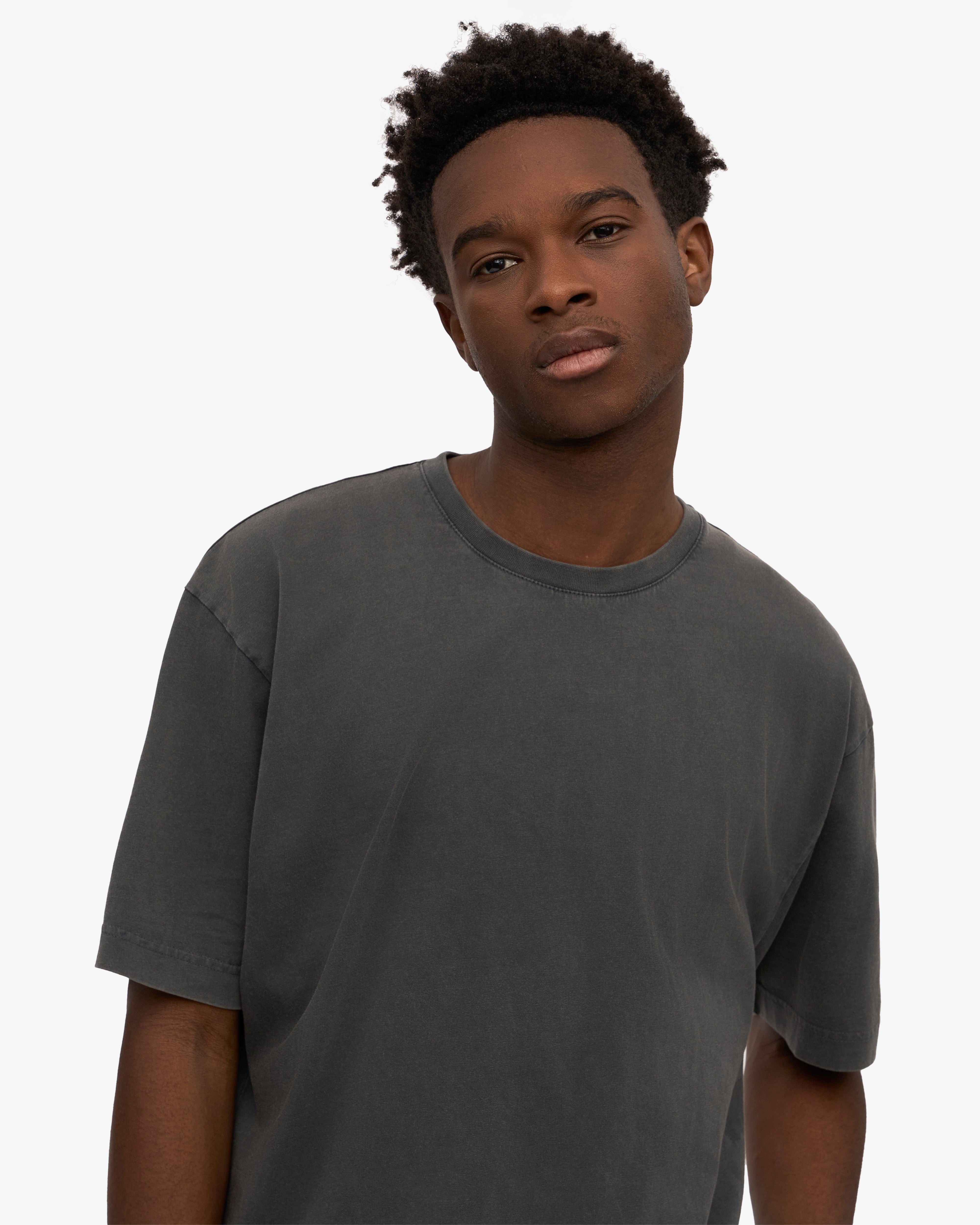 Oversized Organic T-Shirt - Faded Black XS