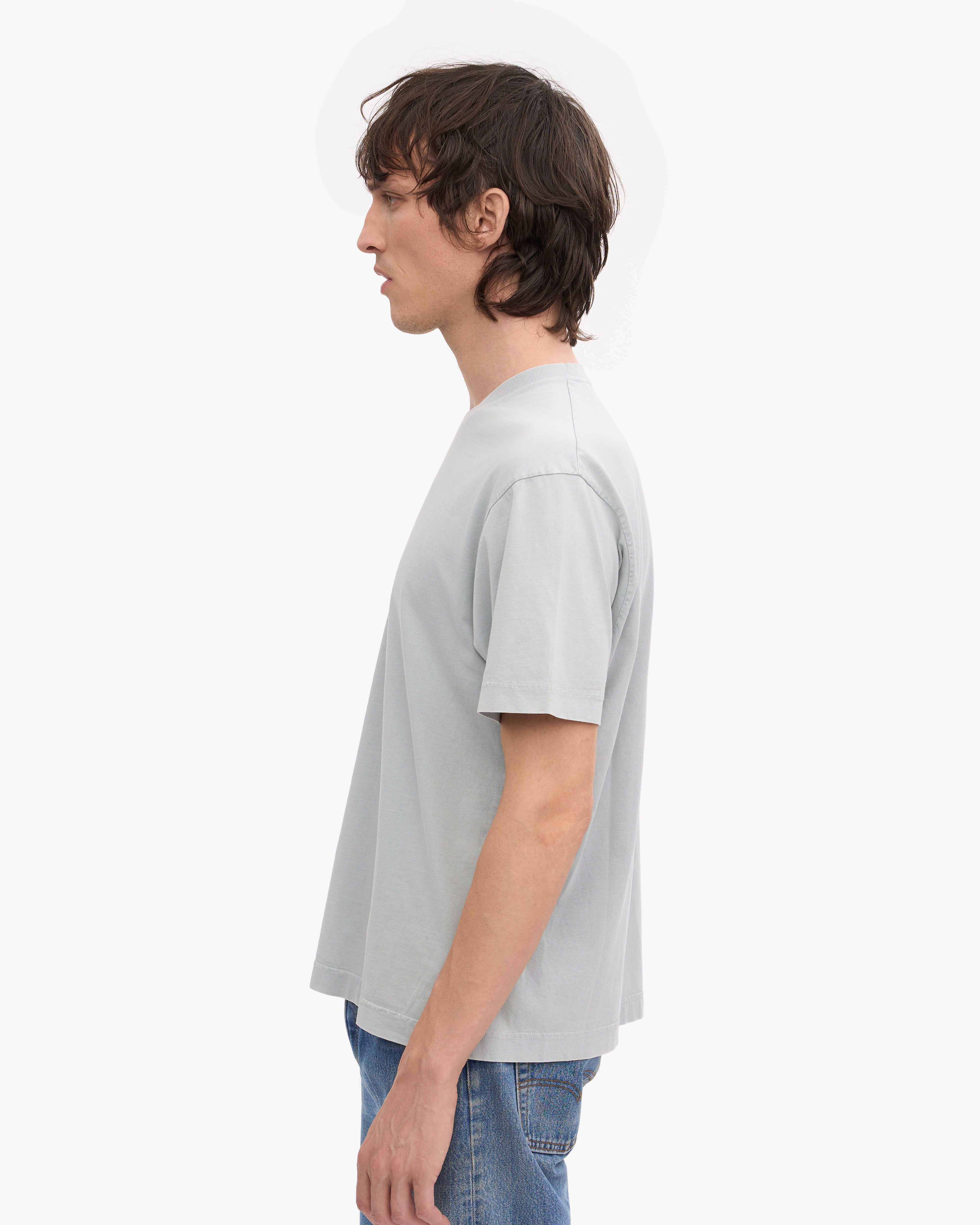 Oversized Organic T-Shirt - Faded Grey XS