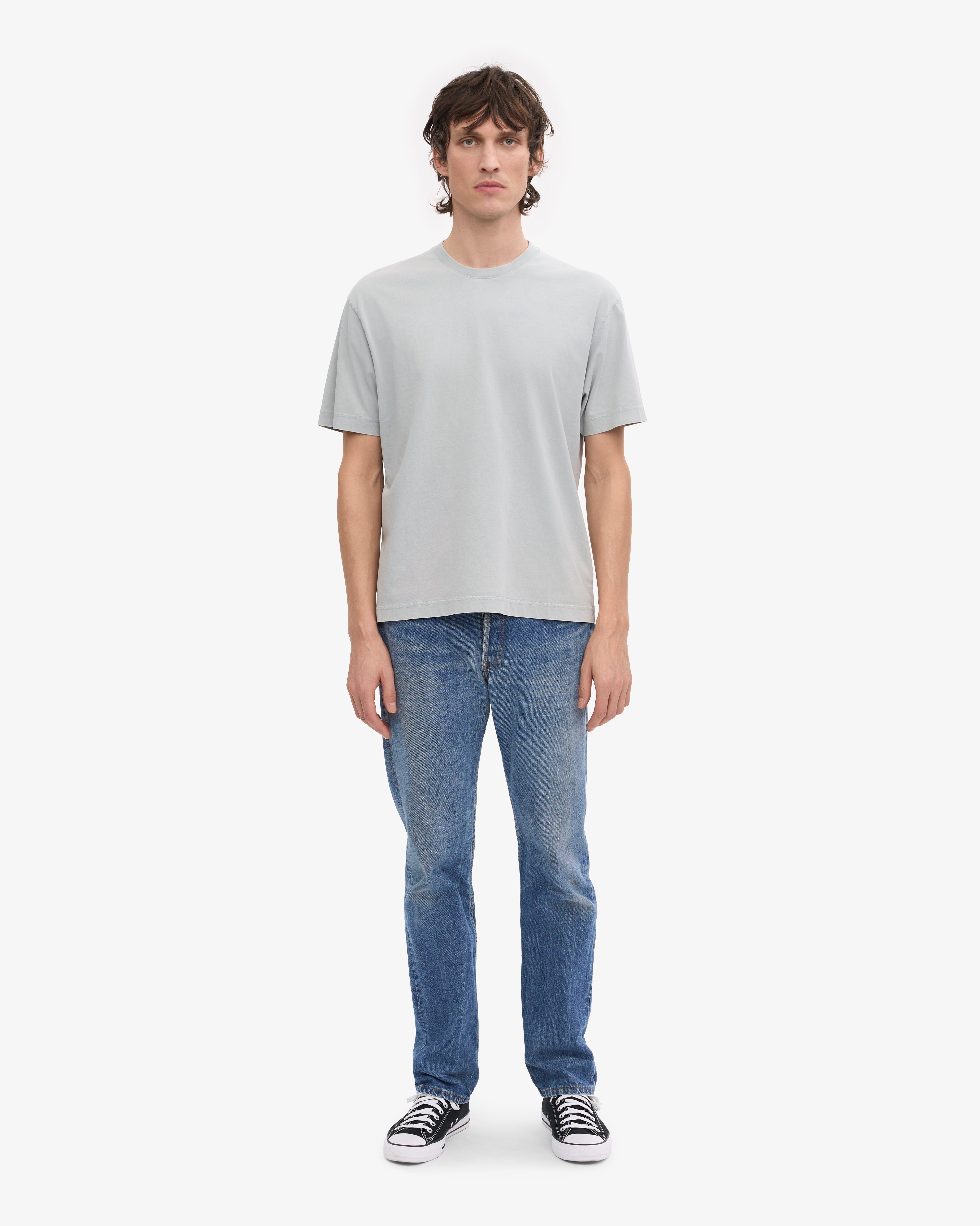 Oversized Organic T-Shirt - Faded Grey XS