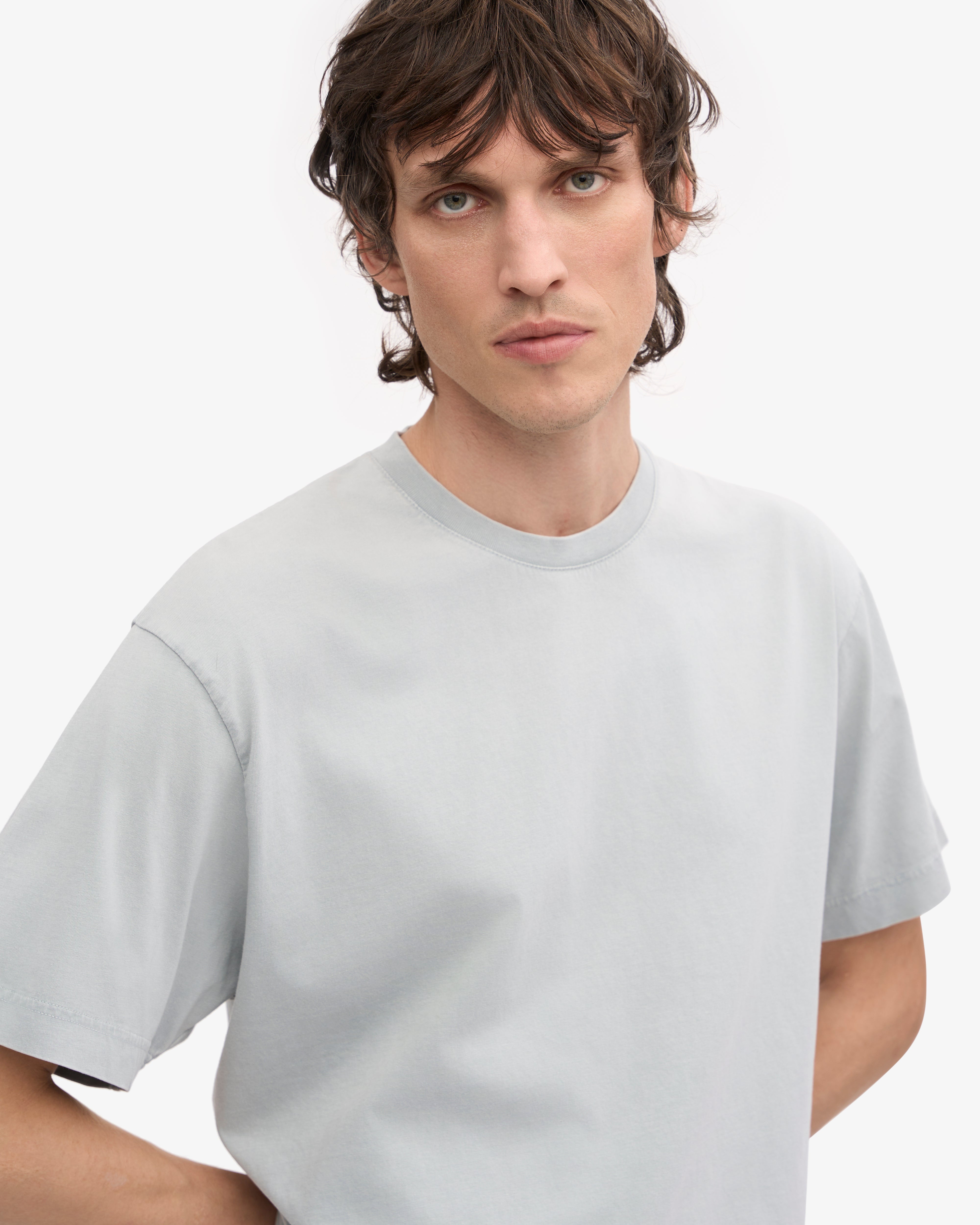 Oversized Organic T-Shirt - Faded Grey XS
