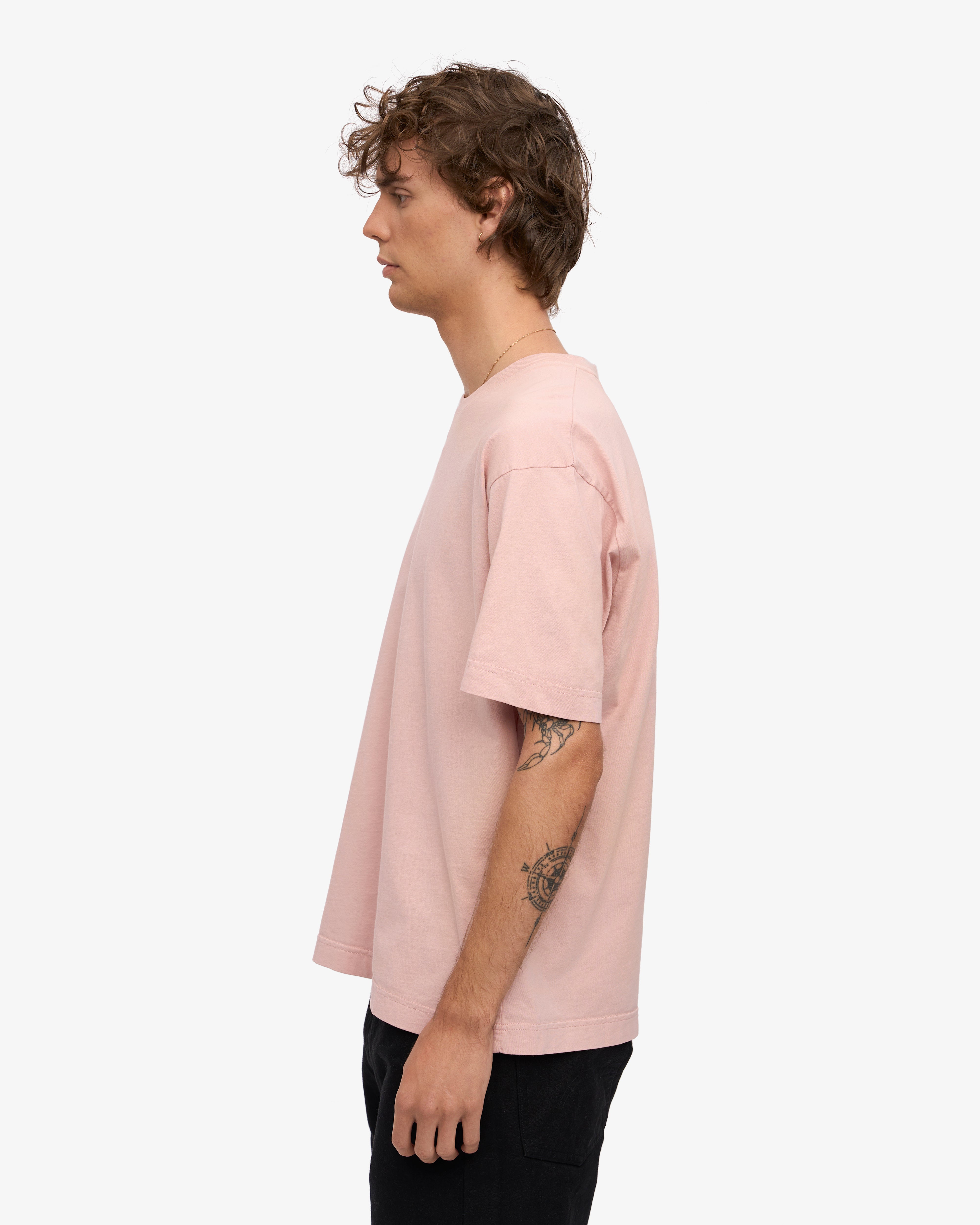 Oversized Organic T-Shirt - Faded Pink XS