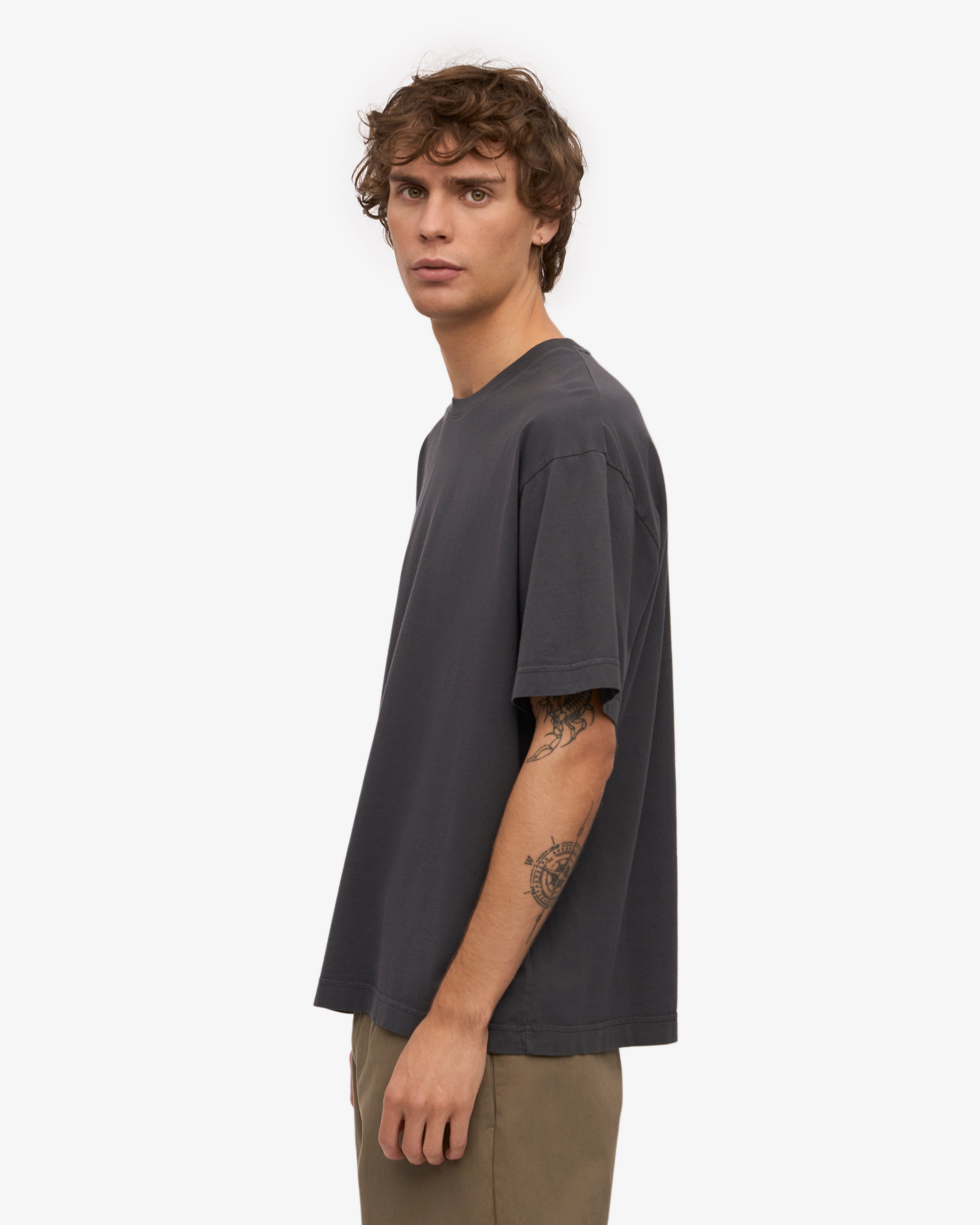 Oversized Organic T-Shirt - Lava Grey XS