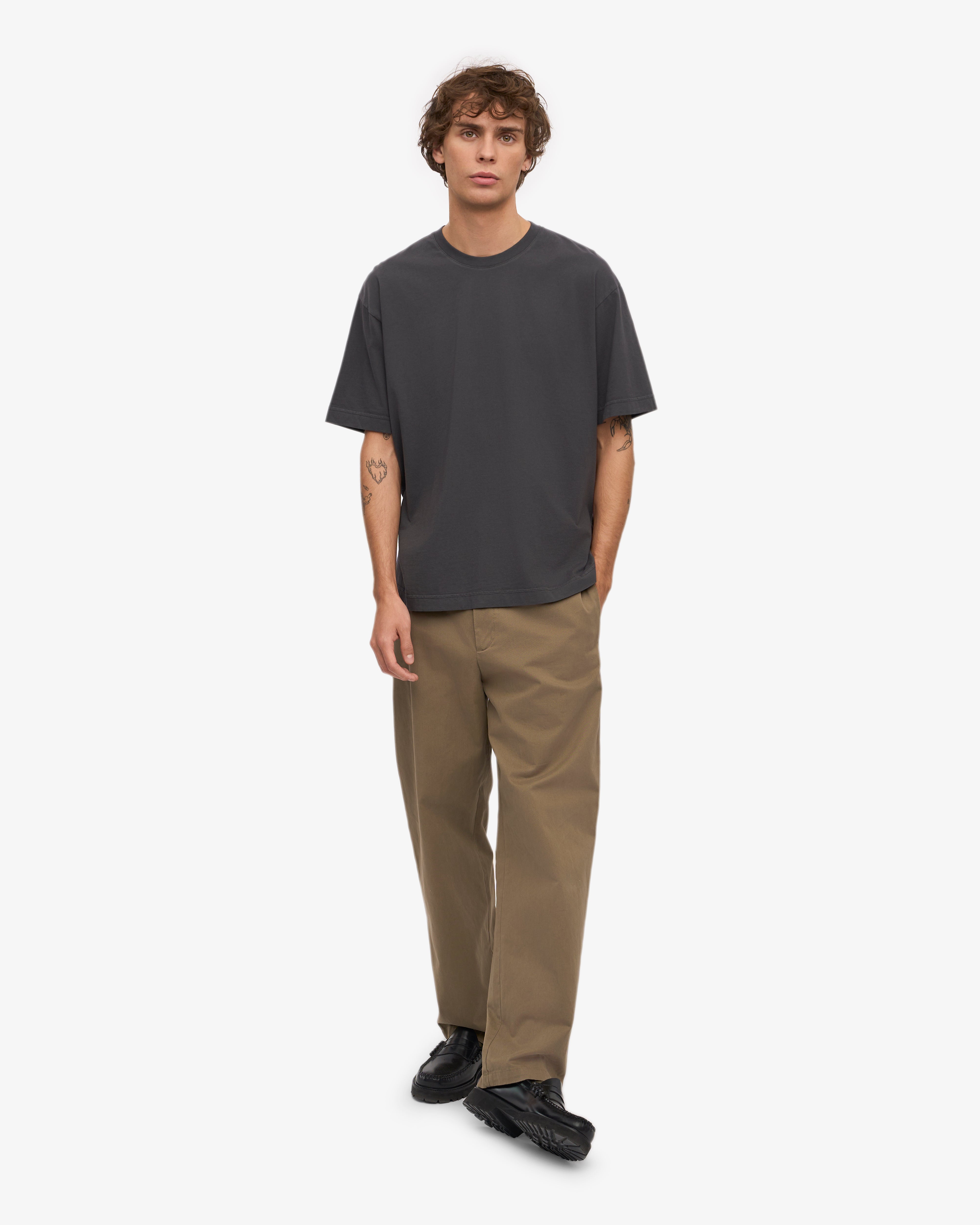 Oversized Organic T-Shirt - Lava Grey XS