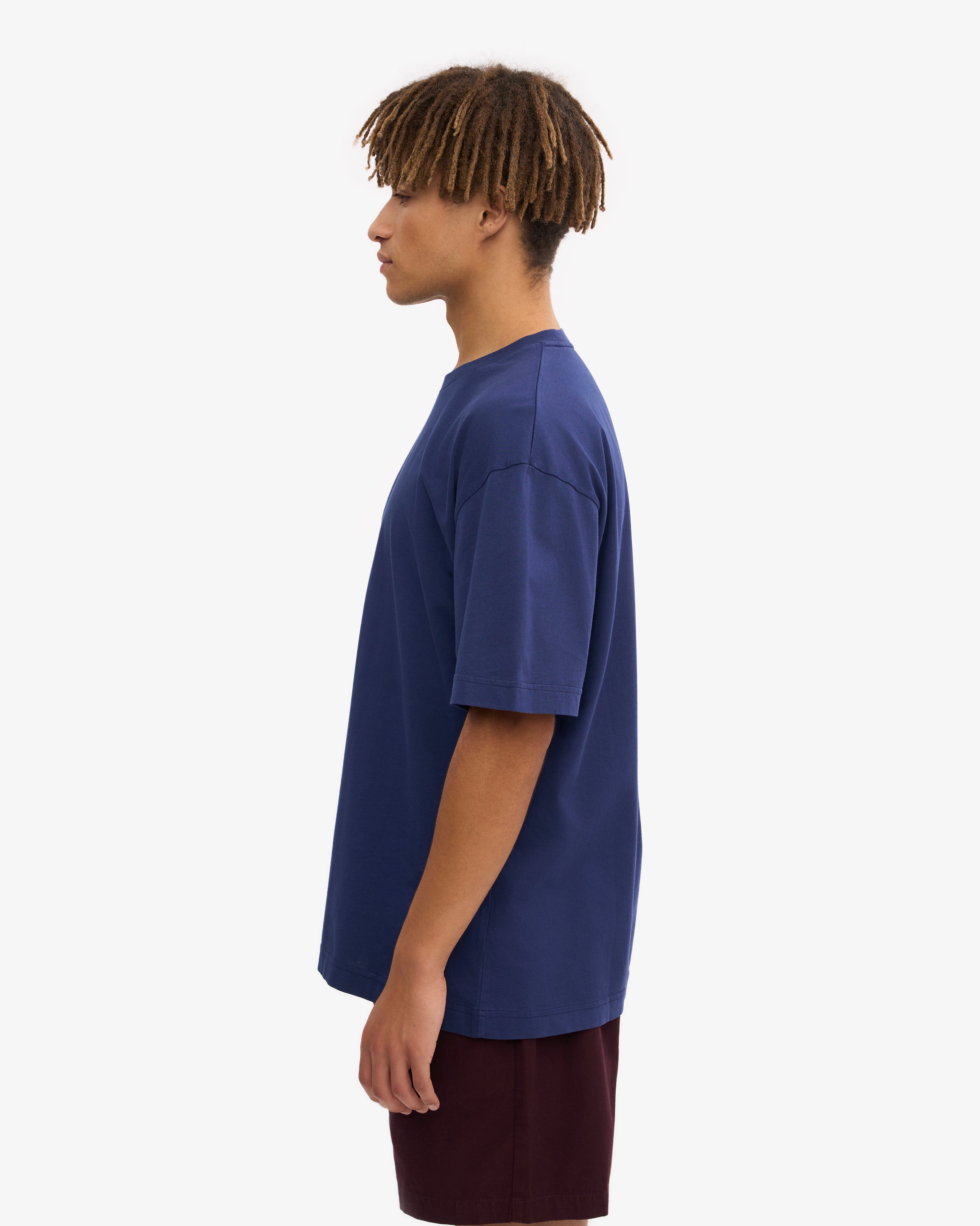 Oversized Organic T-Shirt - Marine Blue XS