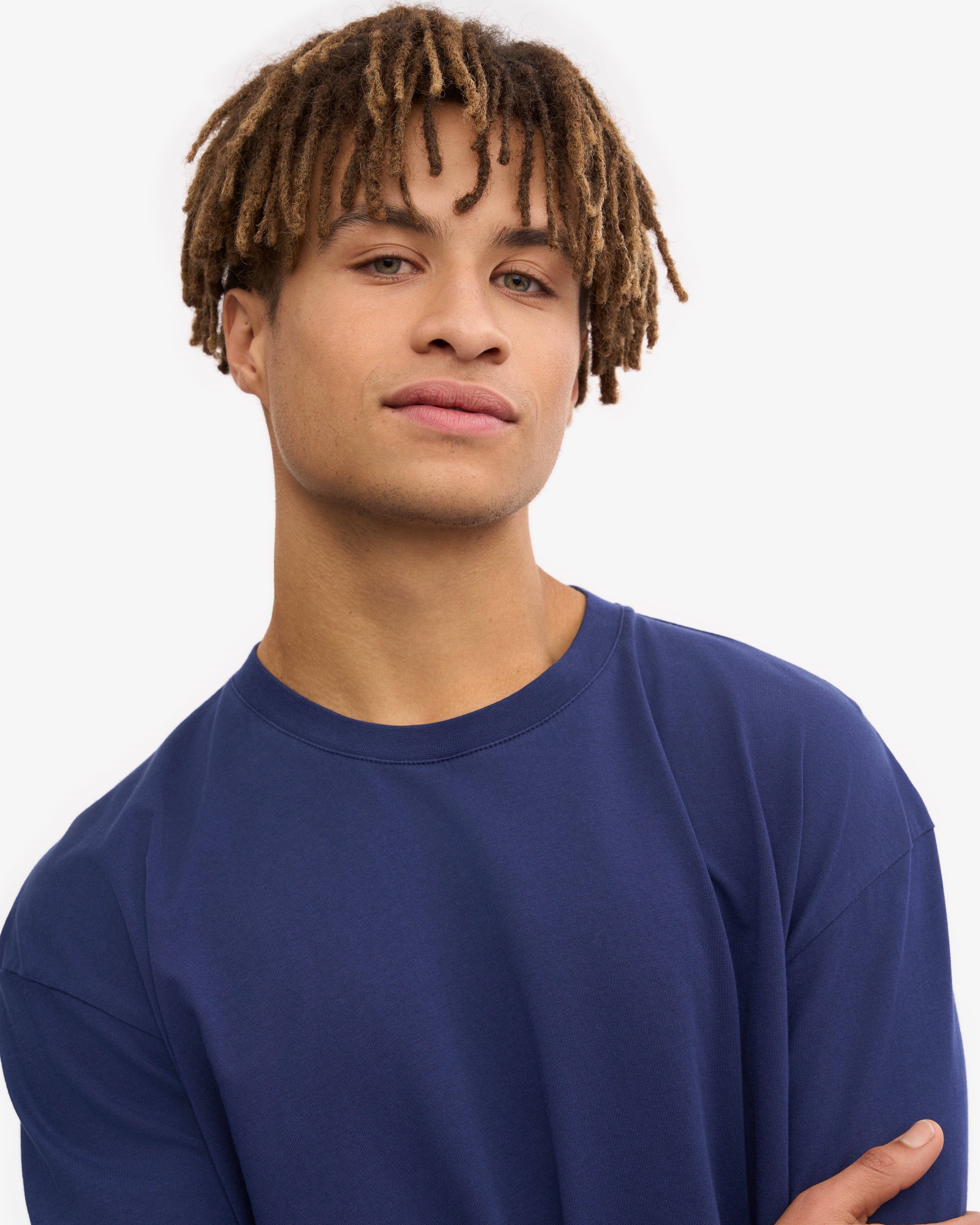 Oversized Organic T-Shirt - Marine Blue XS