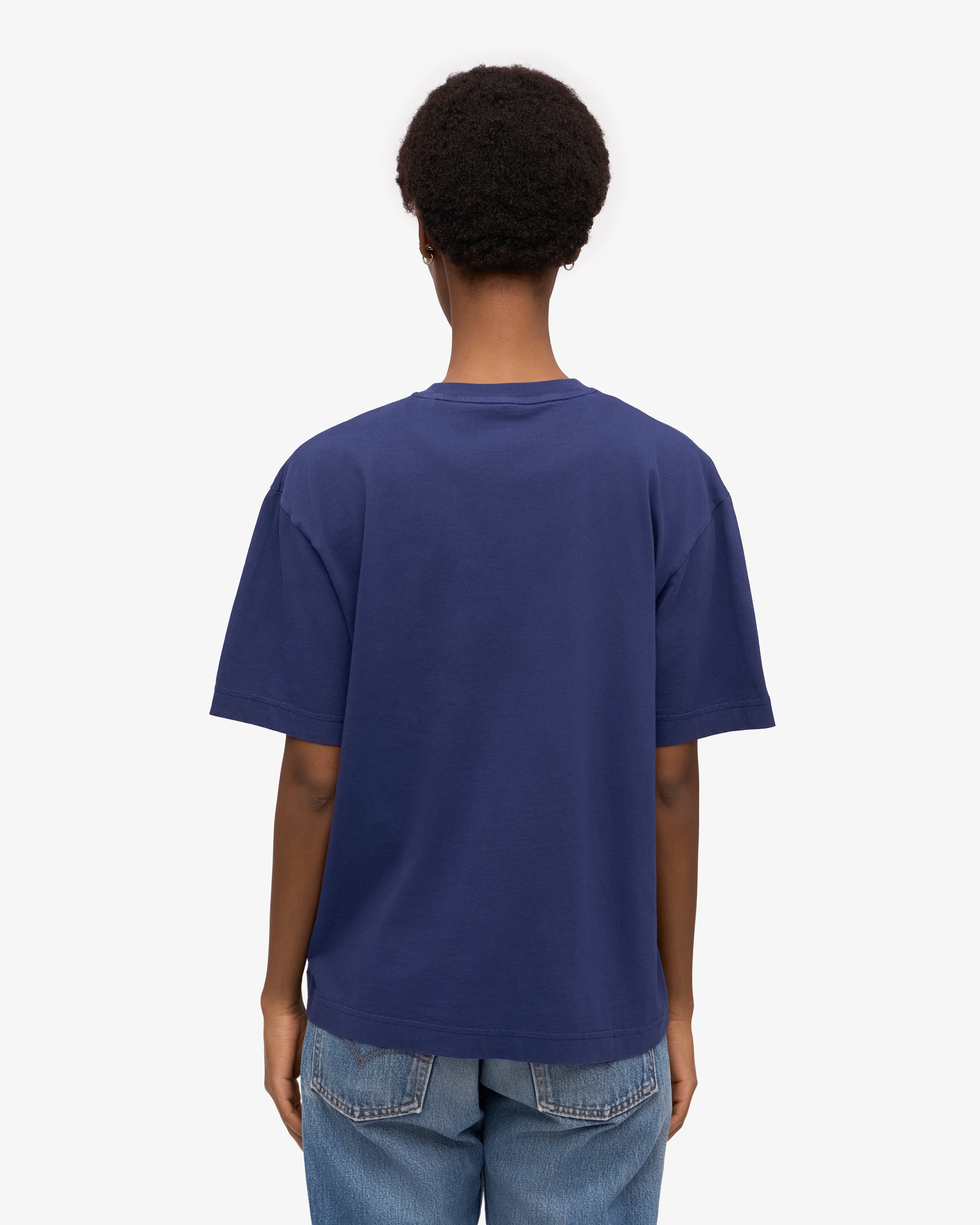Oversized Organic T-Shirt - Marine Blue XS
