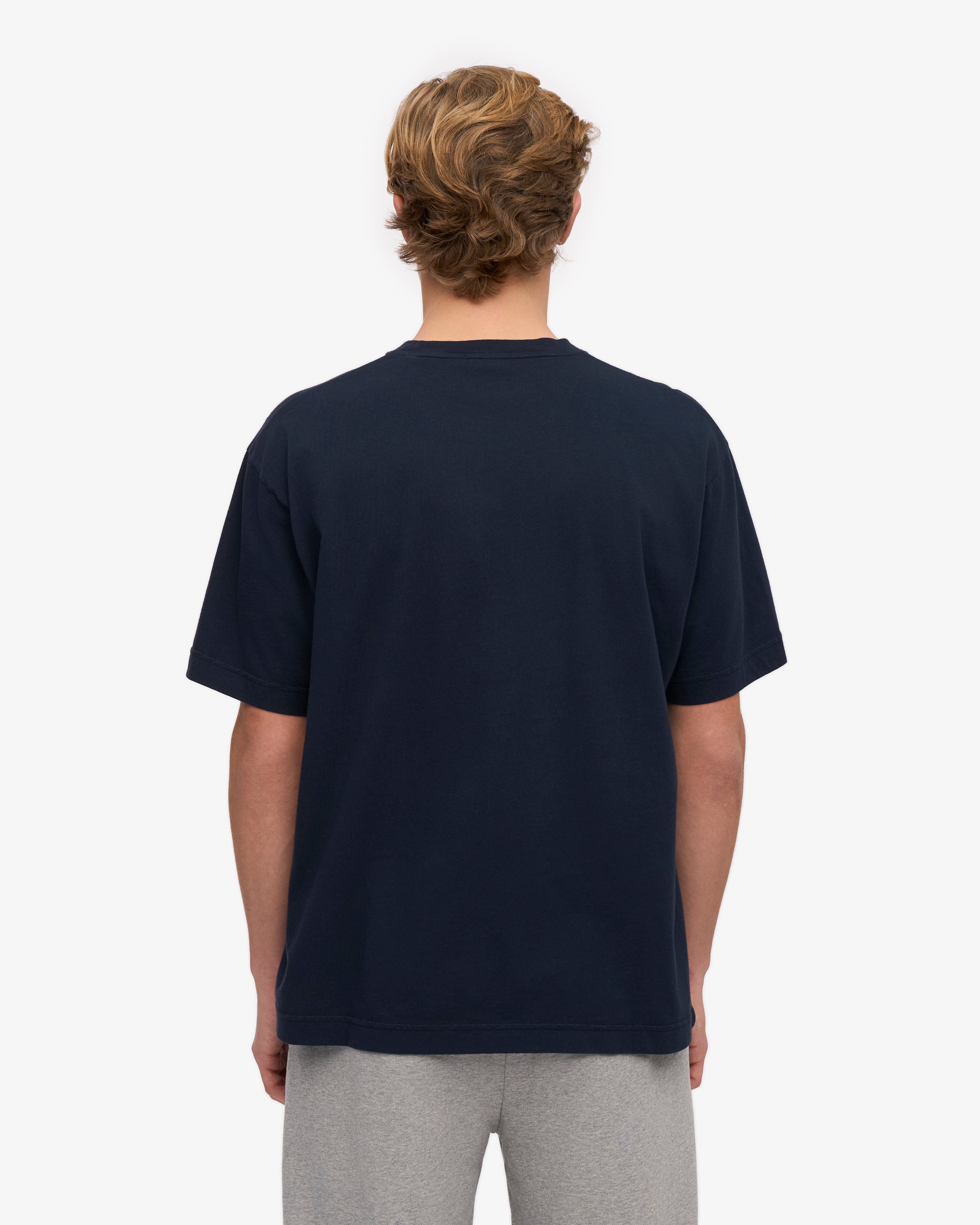 Oversized Organic T-Shirt - Navy Blue XS