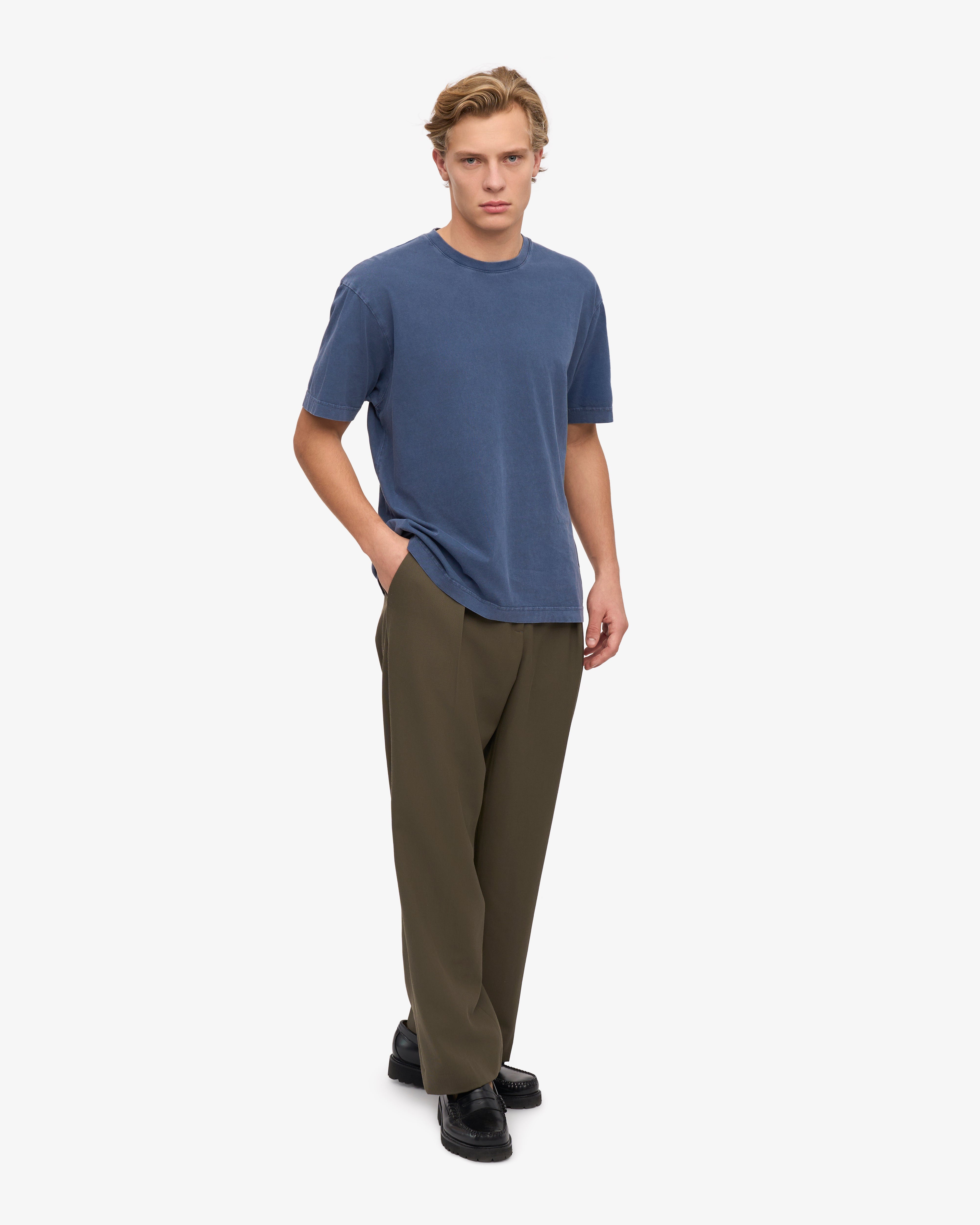 Oversized Organic T-Shirt - Neptune Blue XS